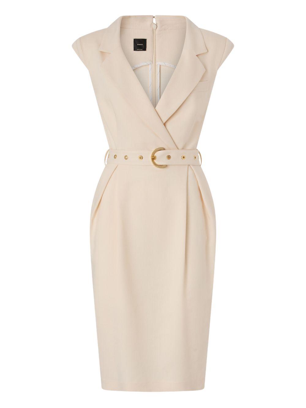 Abito blazer in viscosa con cintura 106565A2W6 C00 PINKO