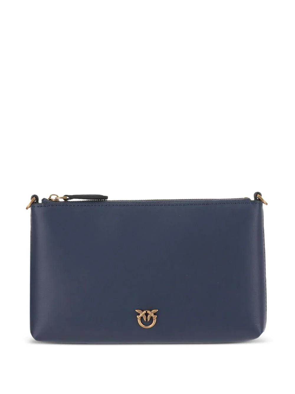 Borsa a tracolla blu/oro con zip e tracolla staccabile - Preludio Moda