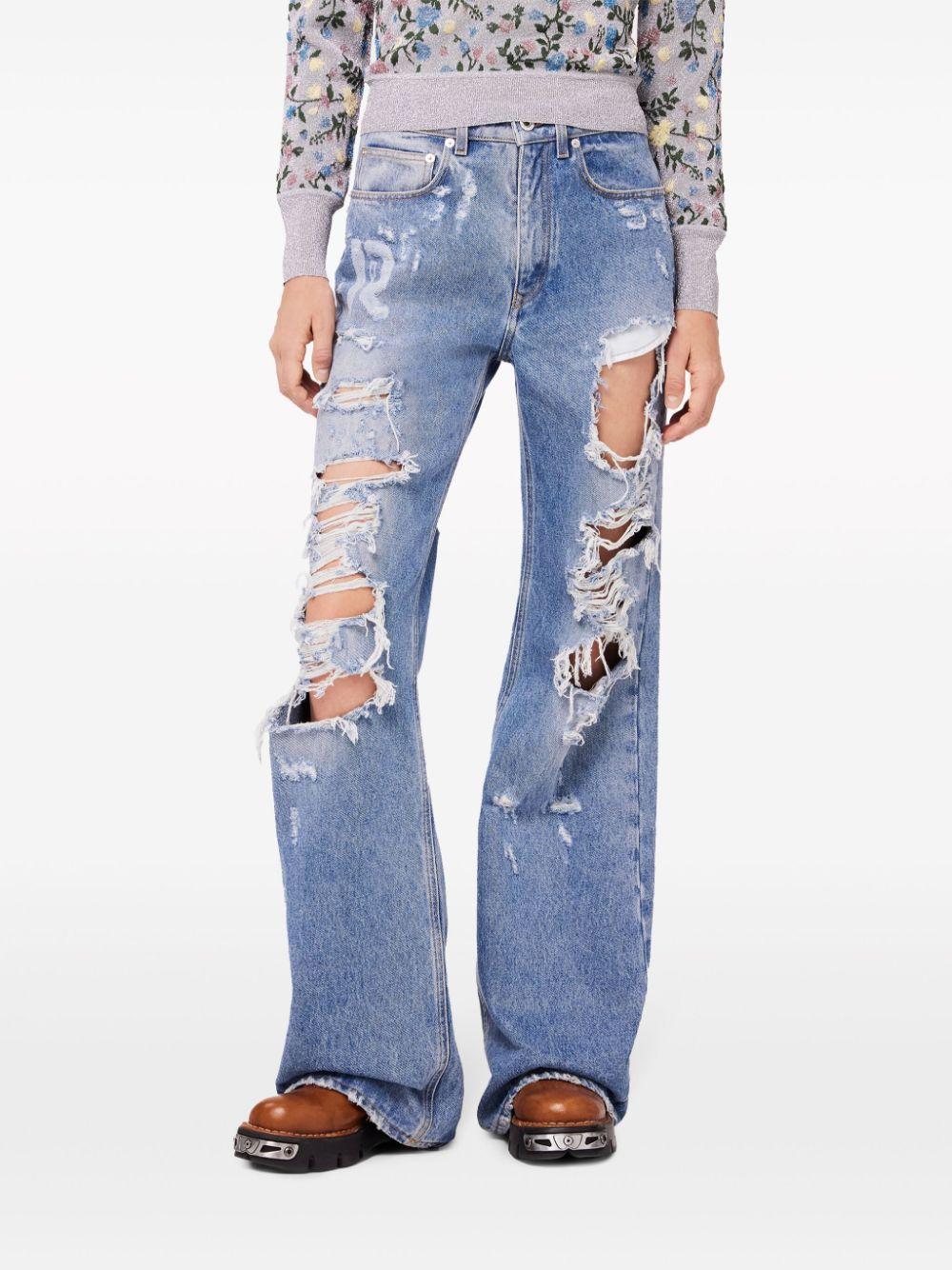 Jeans blu effetto vissuto