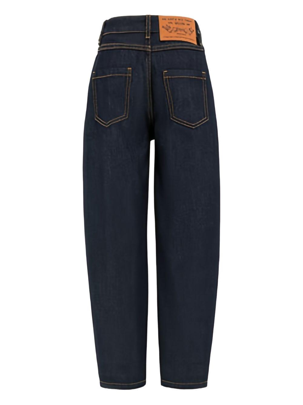 Jeans blu con applicazione HDP06VL0E29 40134 MOSCHINO KIDS