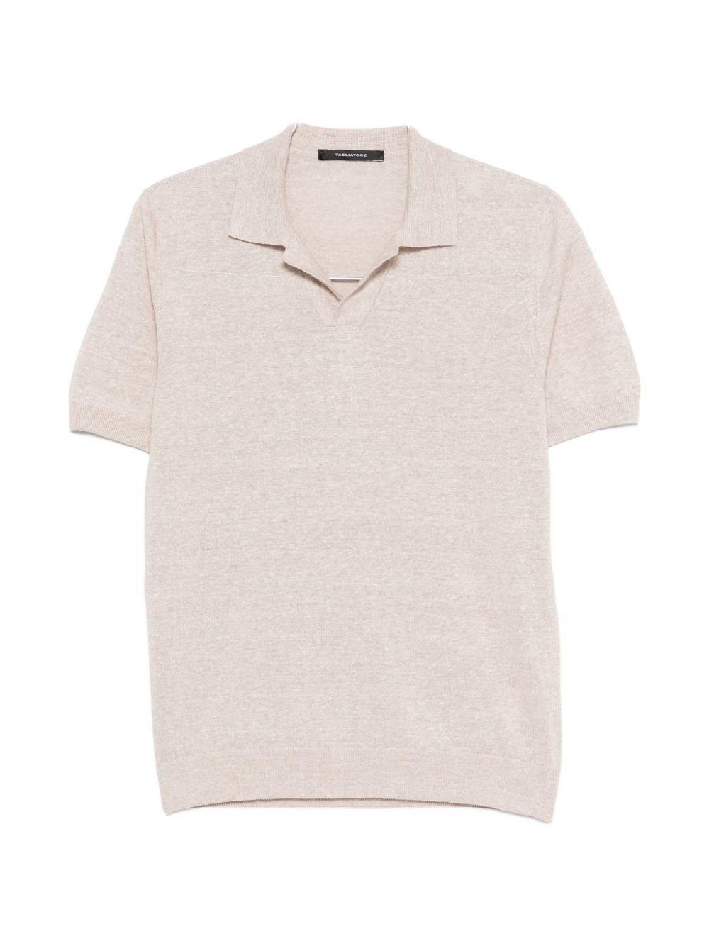 Polo in lino e cotone scollo a V KEITHGSE2602 110 TAGLIATORE