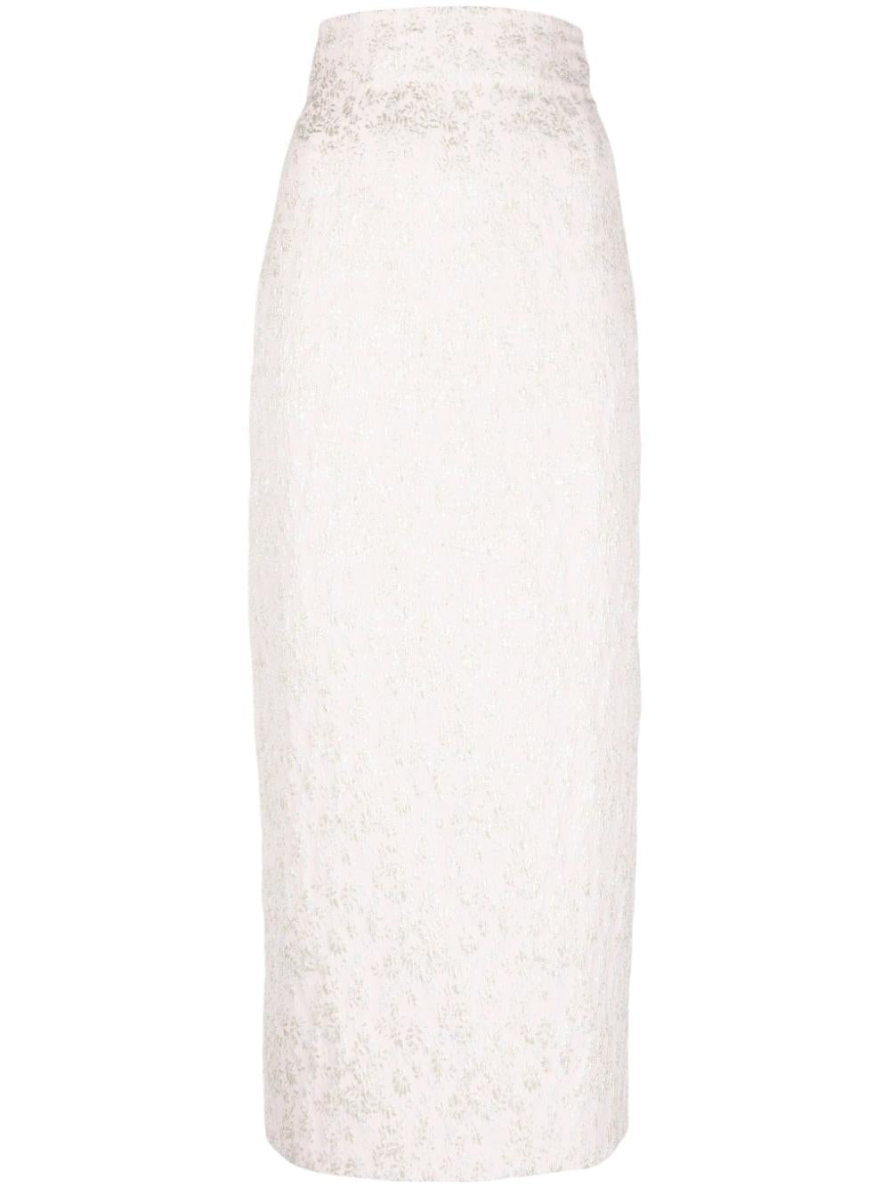 Gonna midi rosa con ricamo satin A0115 2127 ROSA PHILOSOPHY DONNA
