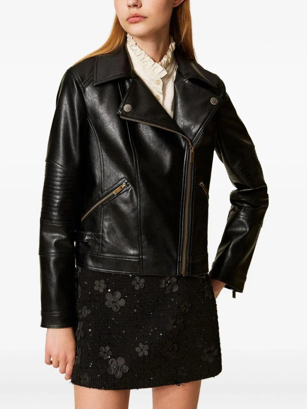 Giacca Biker Nera - Preludio Moda