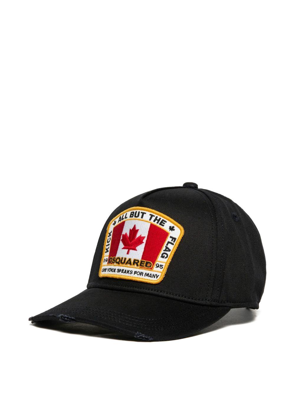 Cappello Canadian Flag Nero DQ3117D00YT DQ900 DSQUARED KIDS