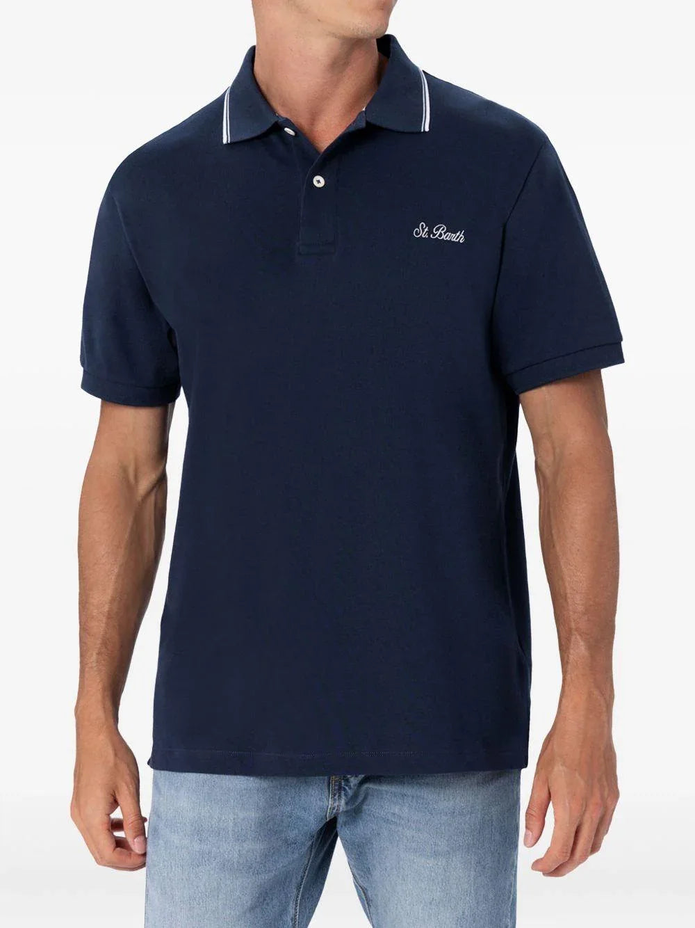 Polo bianca logo ricamo - Preludio Moda