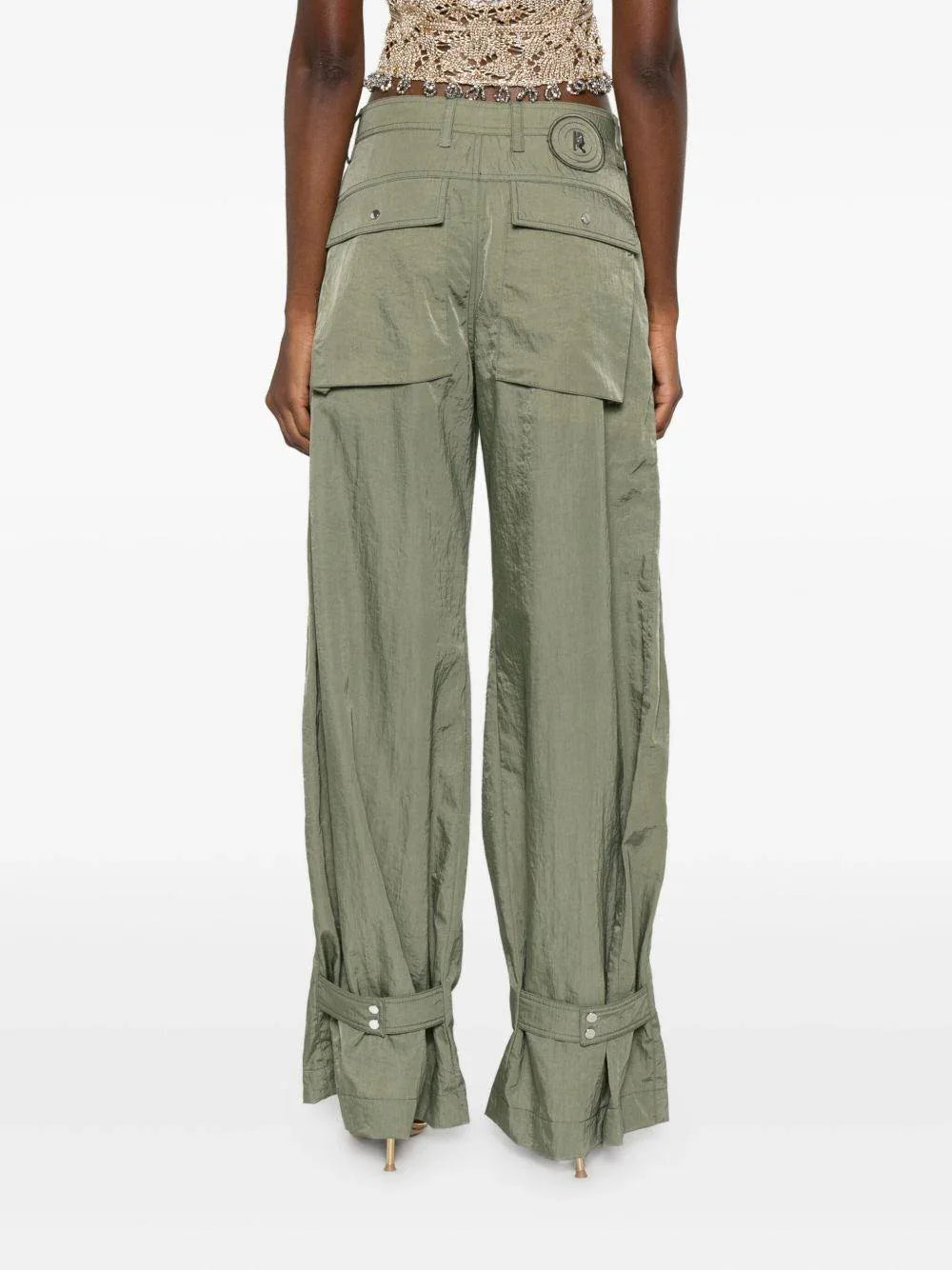 Pantaloni verdi plissettati con tasche - Preludio Moda