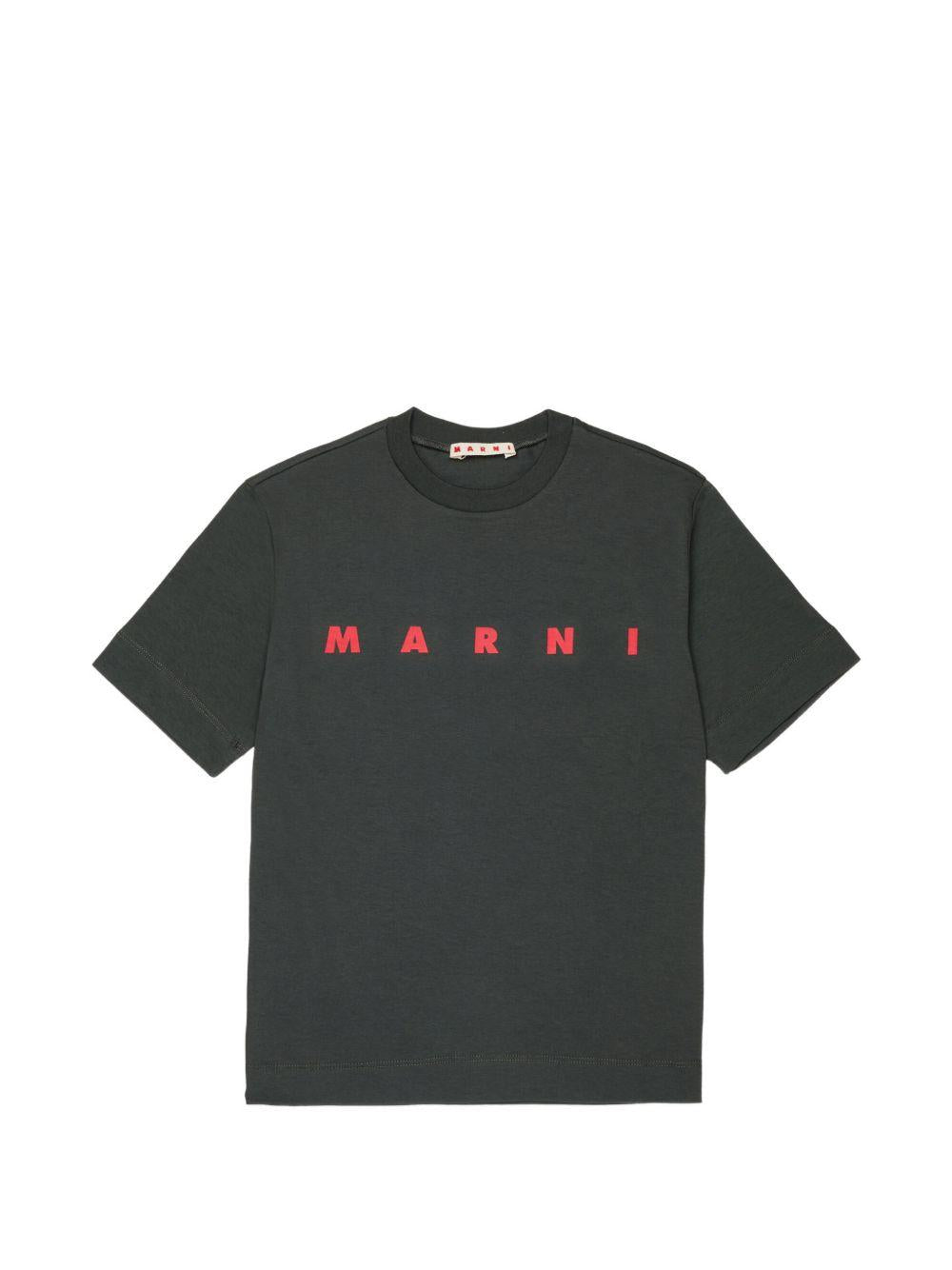 T-shirt Charcoal Grey M002MVM00RF 0M924 MARNI KIDS