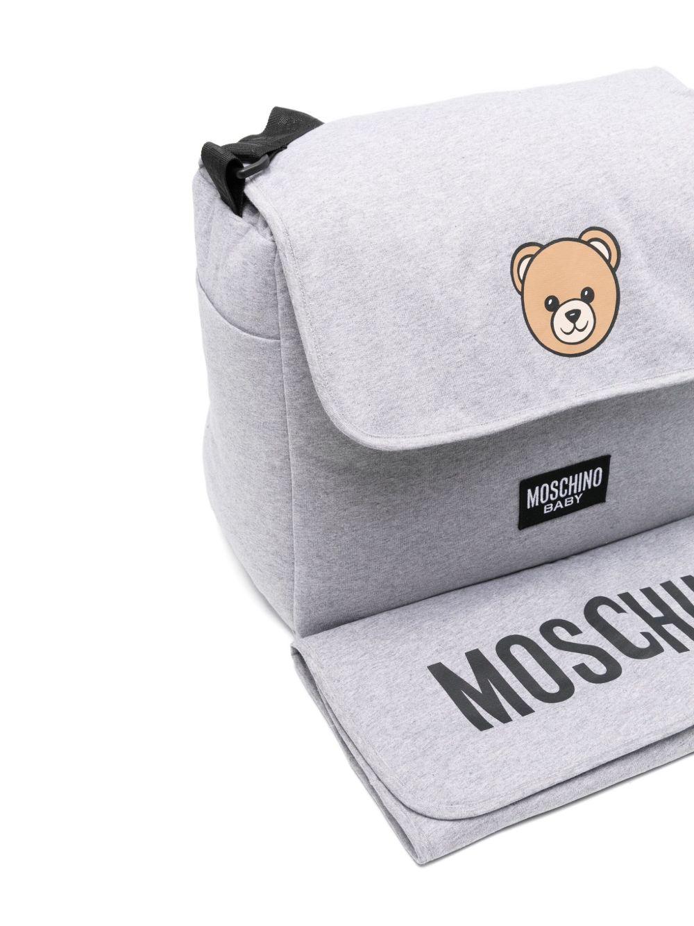 Borsa Fasciatoio Grigia con Stampa Orsetto MXX03DLCA40 60901 MOSCHINO KIDS