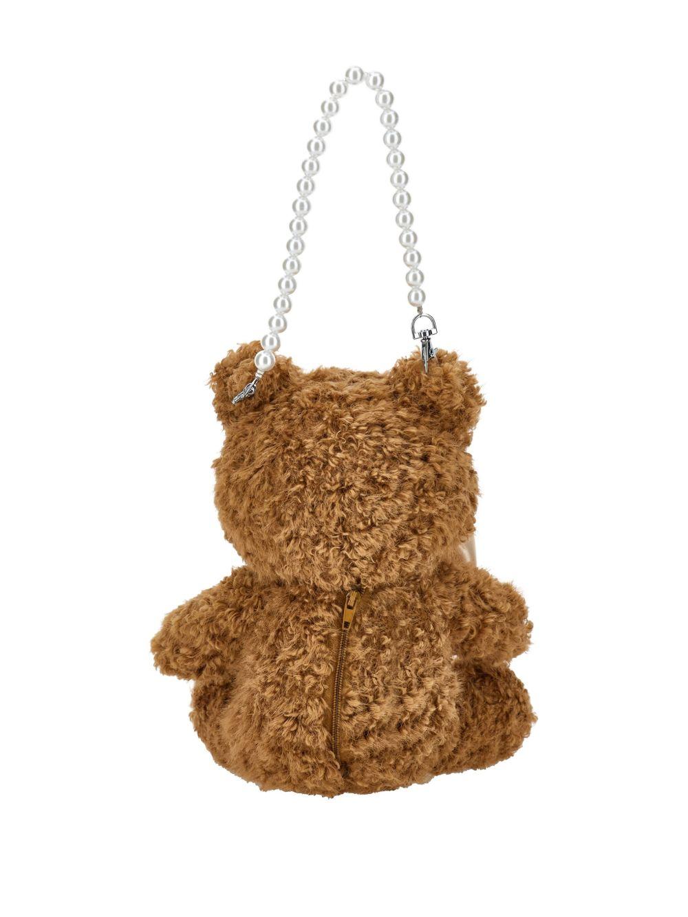 Borsa beige Teddy Bear con tracolla di perle sintetiche 19F0006074 0003 MONNALISA KIDS