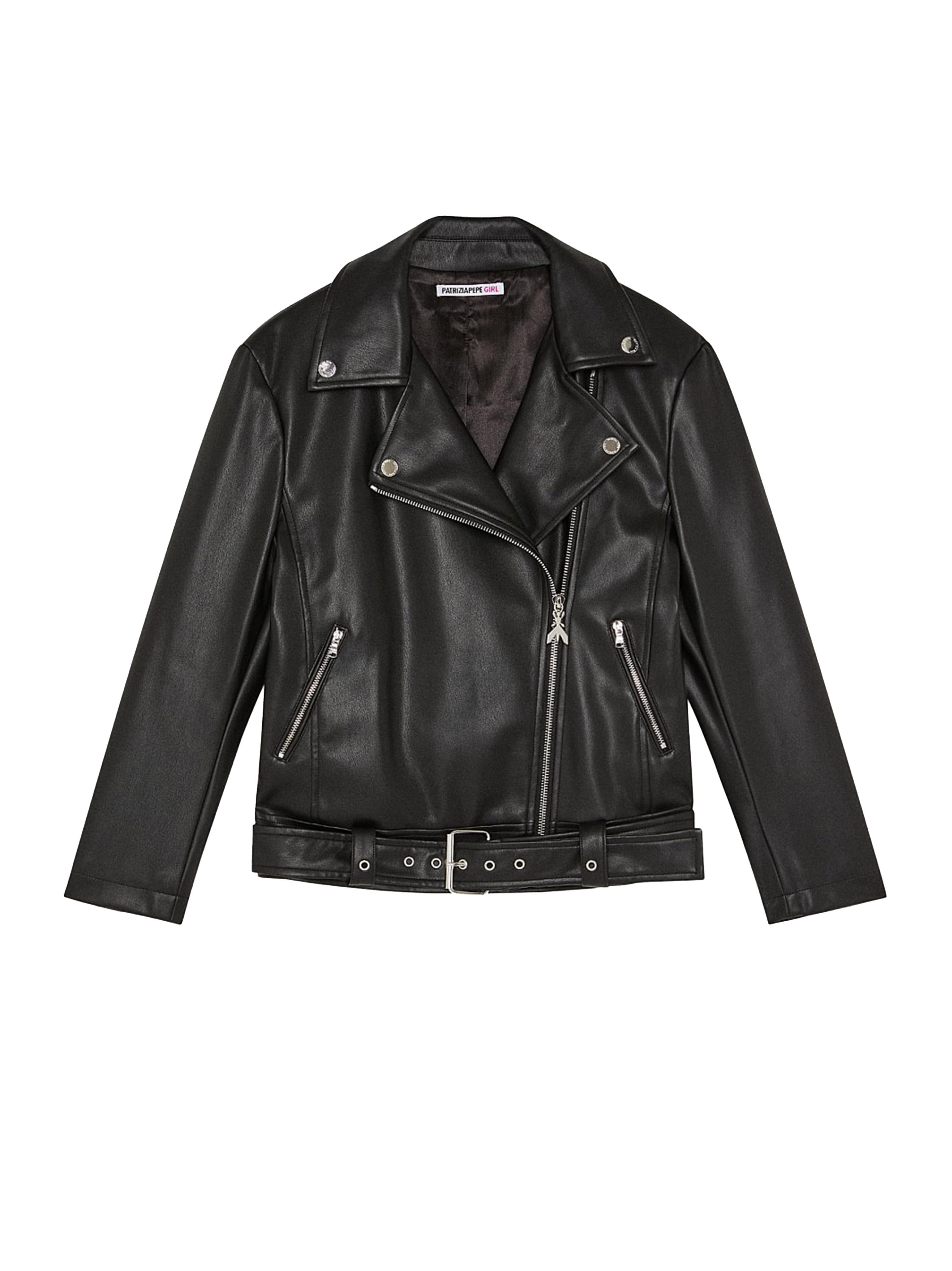 Giubbino chiodo nero 7O0031E014 K103 PATRIZIA PEPE GIRL
