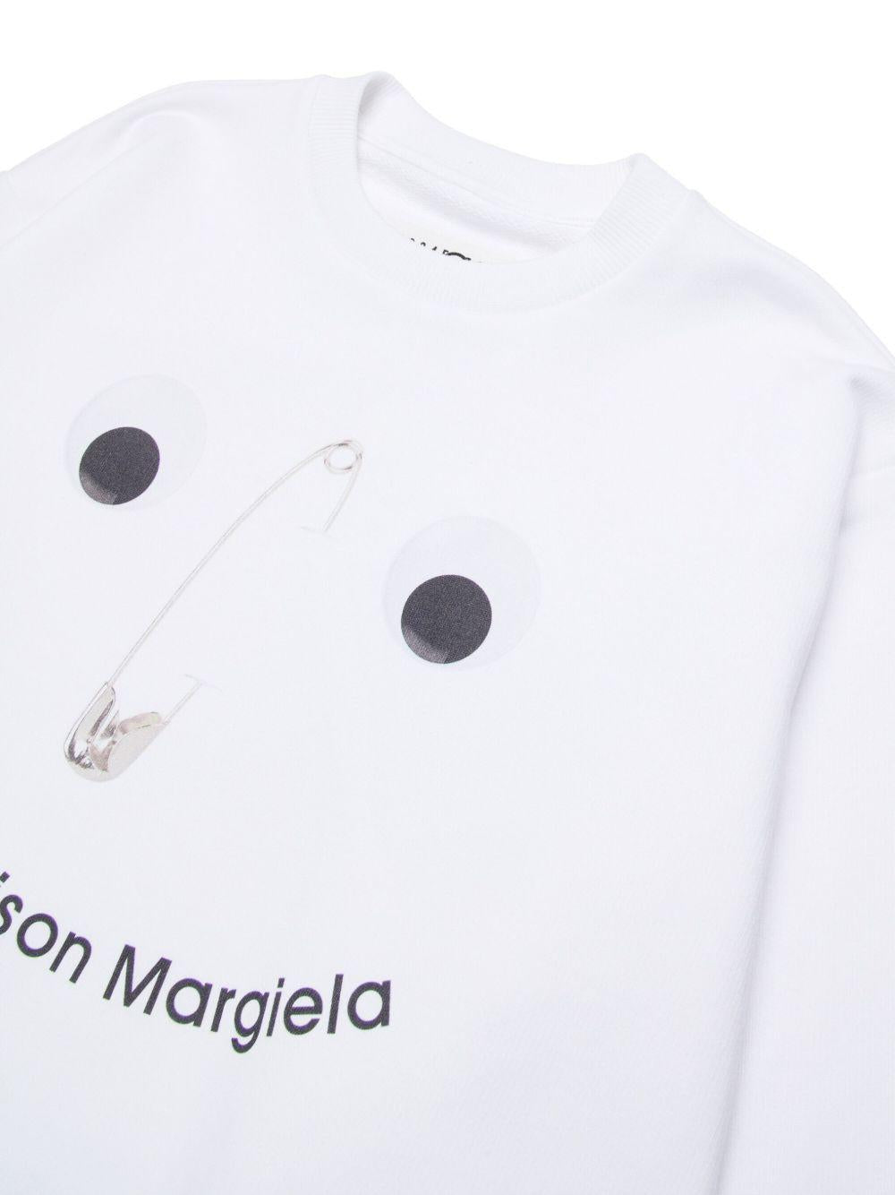 Felpa con stampa logo M60868MM04H M6100 MM6 MAISON MARGIELA KIDS