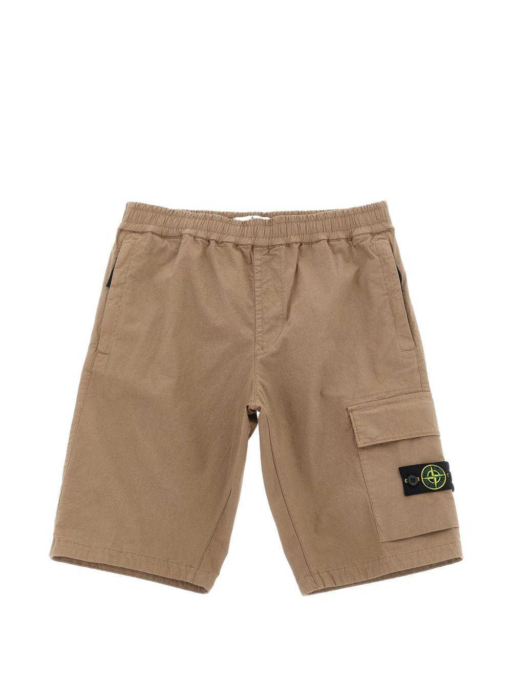 Bermuda cargo cammello con tasca laterale L1S16L100003S0001 V0092 STONE ISLAND KIDS