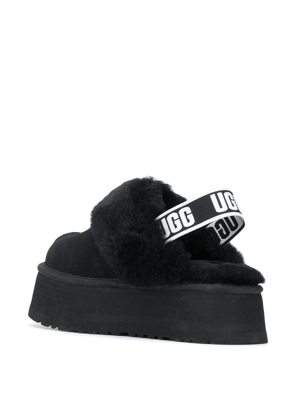 Mules Nere con Zeppa e Pelliccia 1113474 BLK UGG