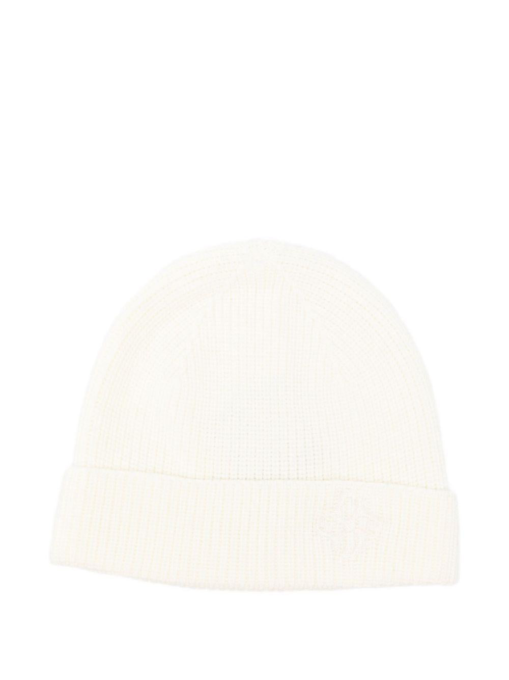 Berretto bianco con bordo a coste GROUSEPWI2501 800 TAGLIATORE