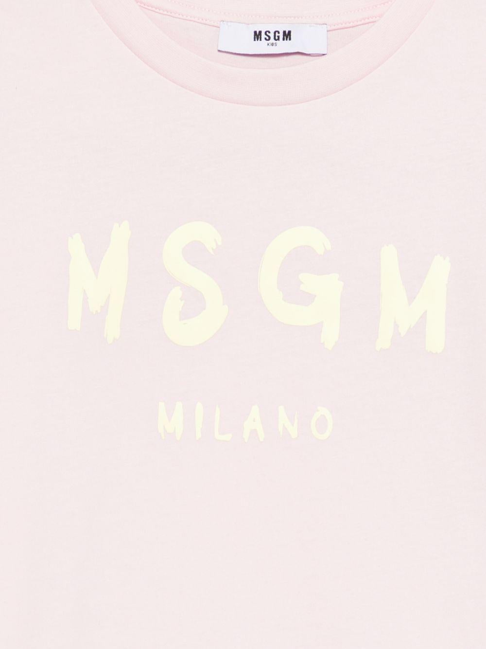 T-shirt in cotone girocollo S6MSJUTH001 MS076 MSGM KIDS