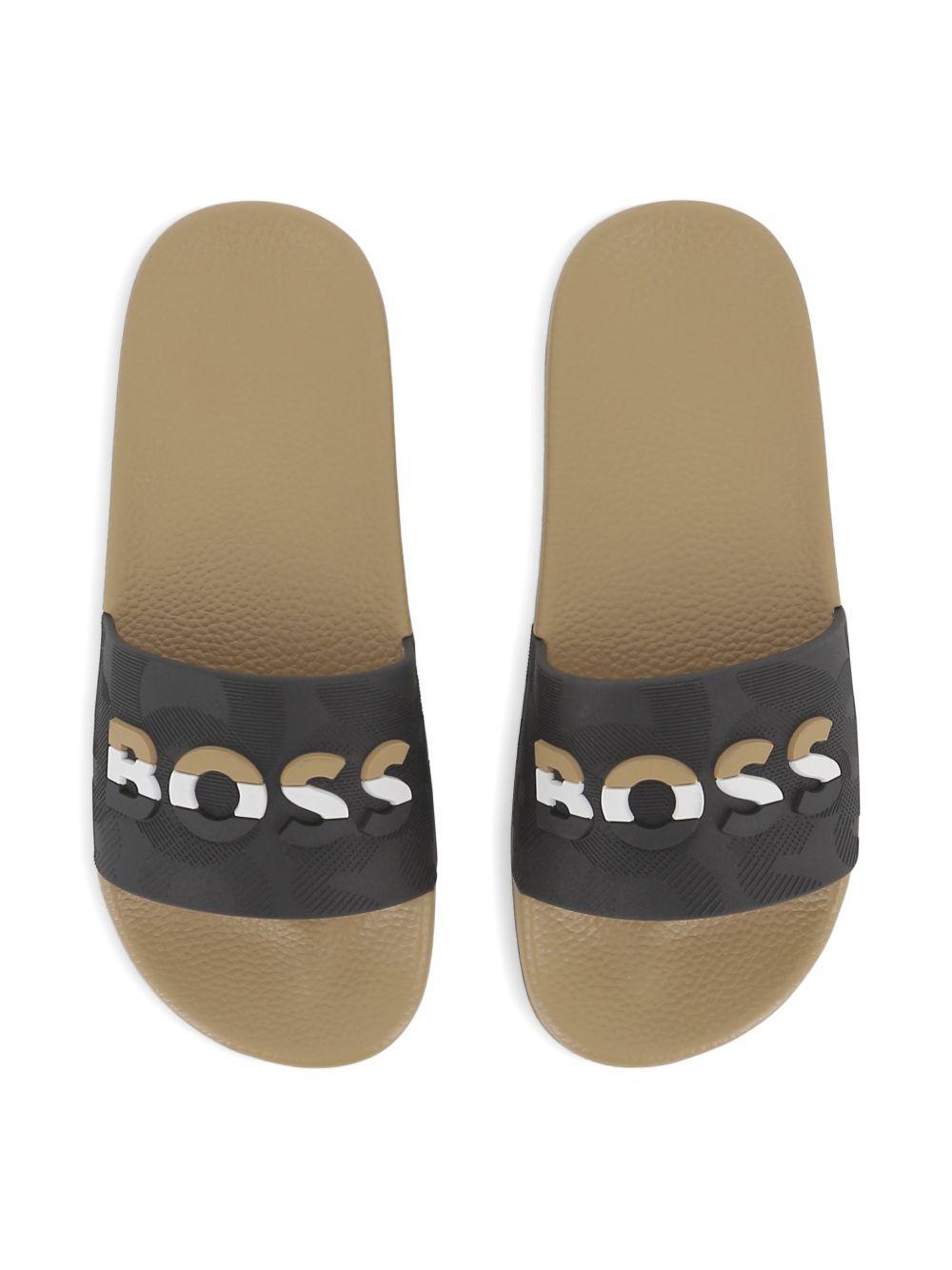 Ciabatte con applicazione logo J52800 09B BOSS KIDSWEAR