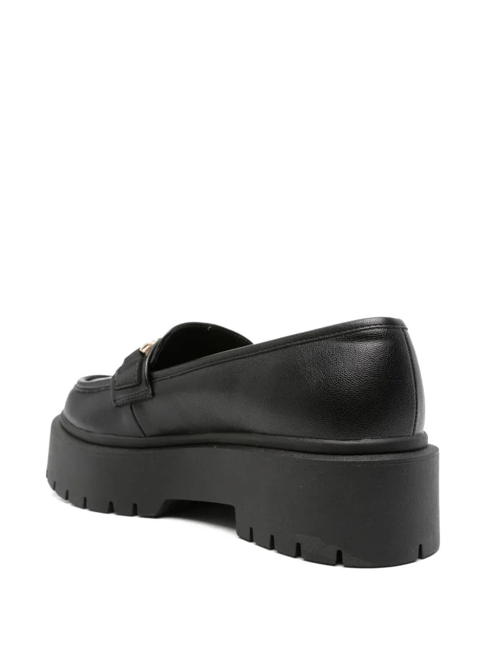 Mocassino nero catena Oval-T - Preludio Moda