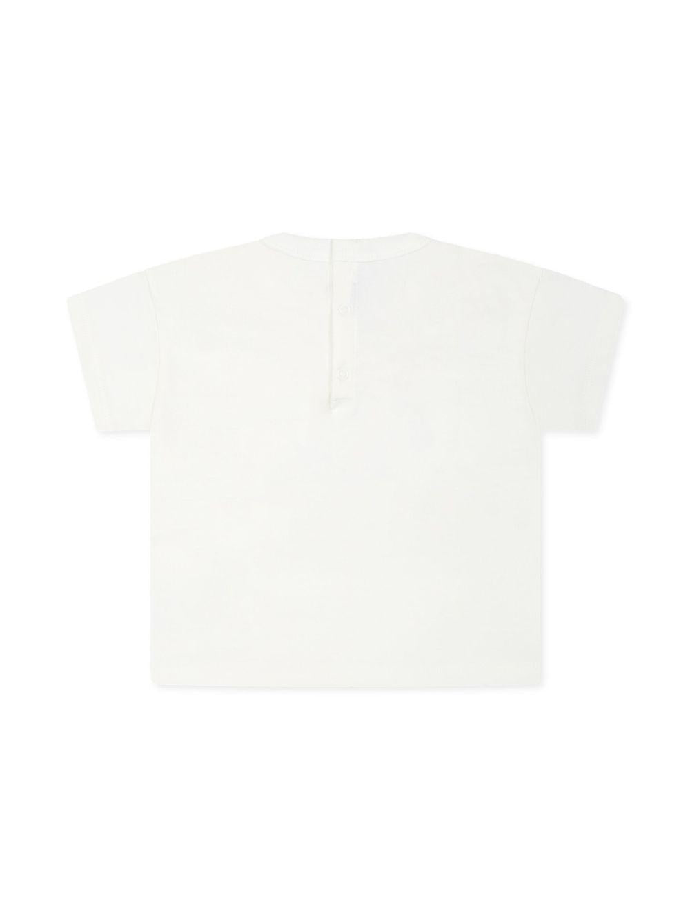 T-shirt bianca stampa delfini neonata A0CWB 02 PETIT BATEAU KIDS