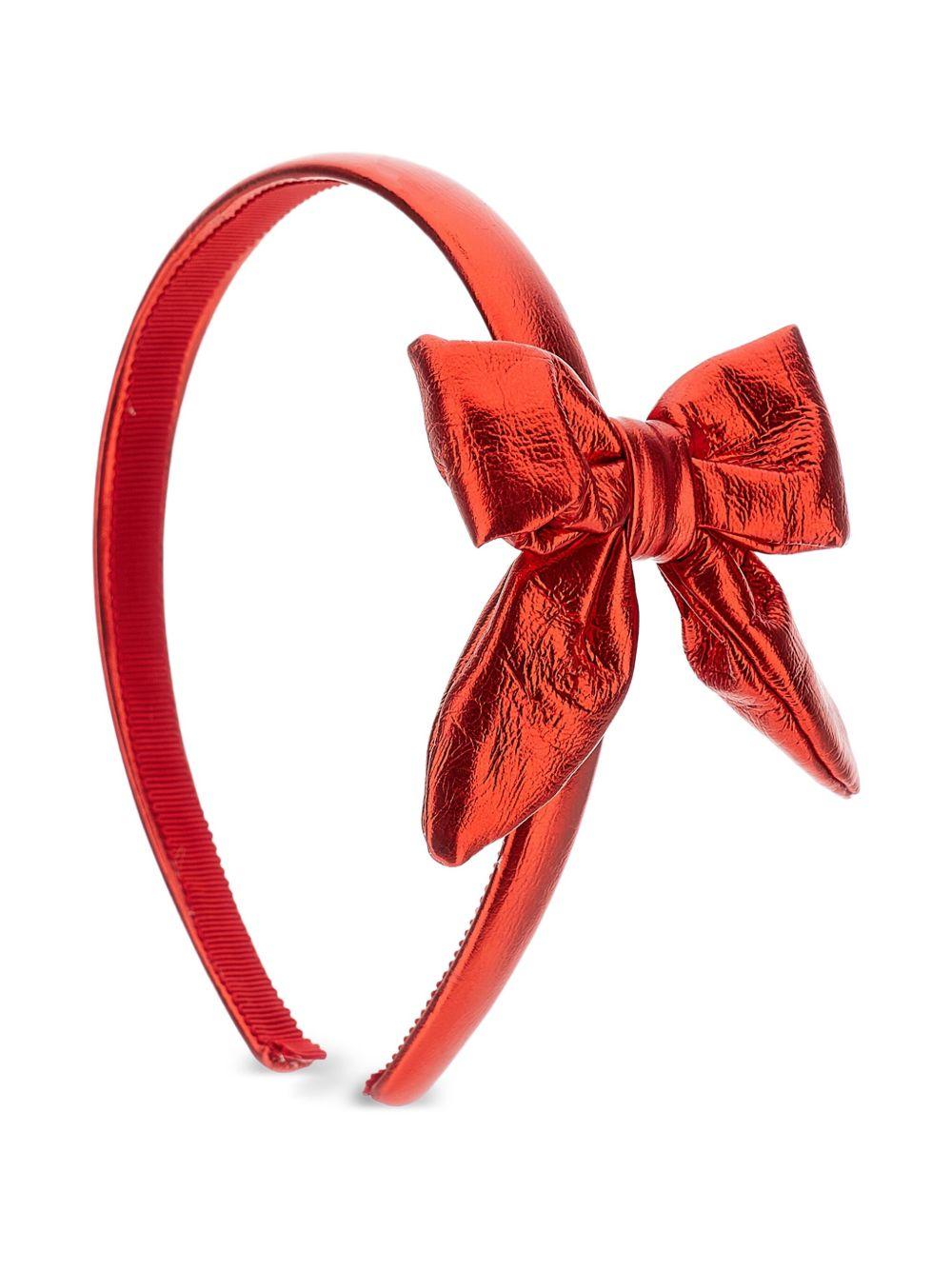 Cerchietto Rosso con Fiocco Metallizzato 17F0016073 0043 MONNALISA KIDS