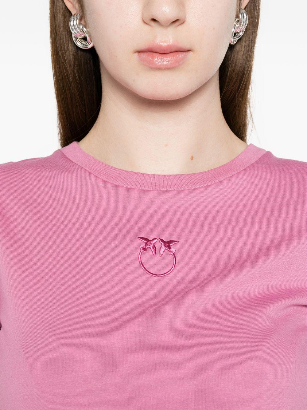 T-shirt girocollo in cotone 100355A339 Q48 PINKO