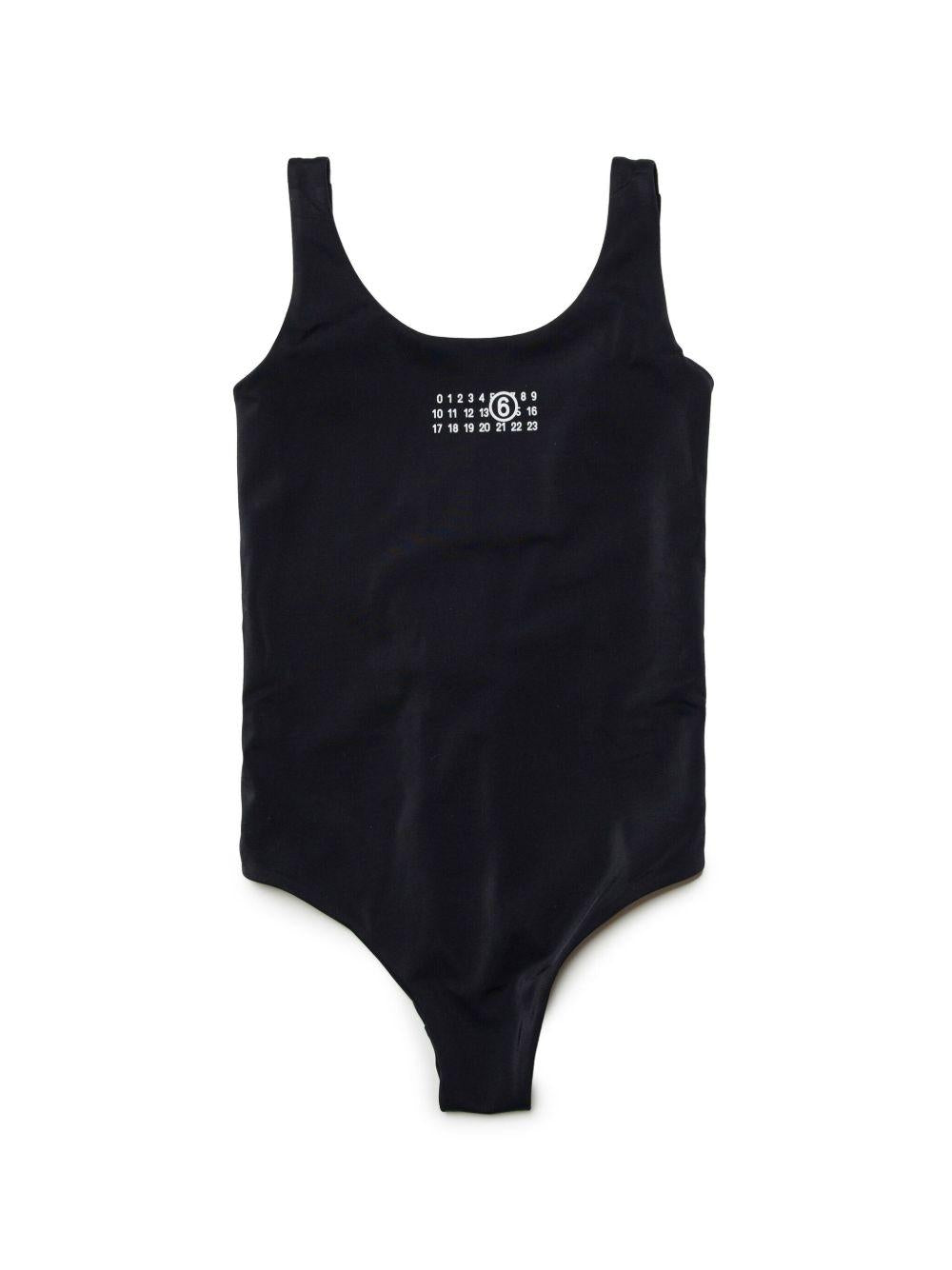 Costume intero con stampa numerica M60568MM00P M6900 MM6 MAISON MARGIELA KIDS