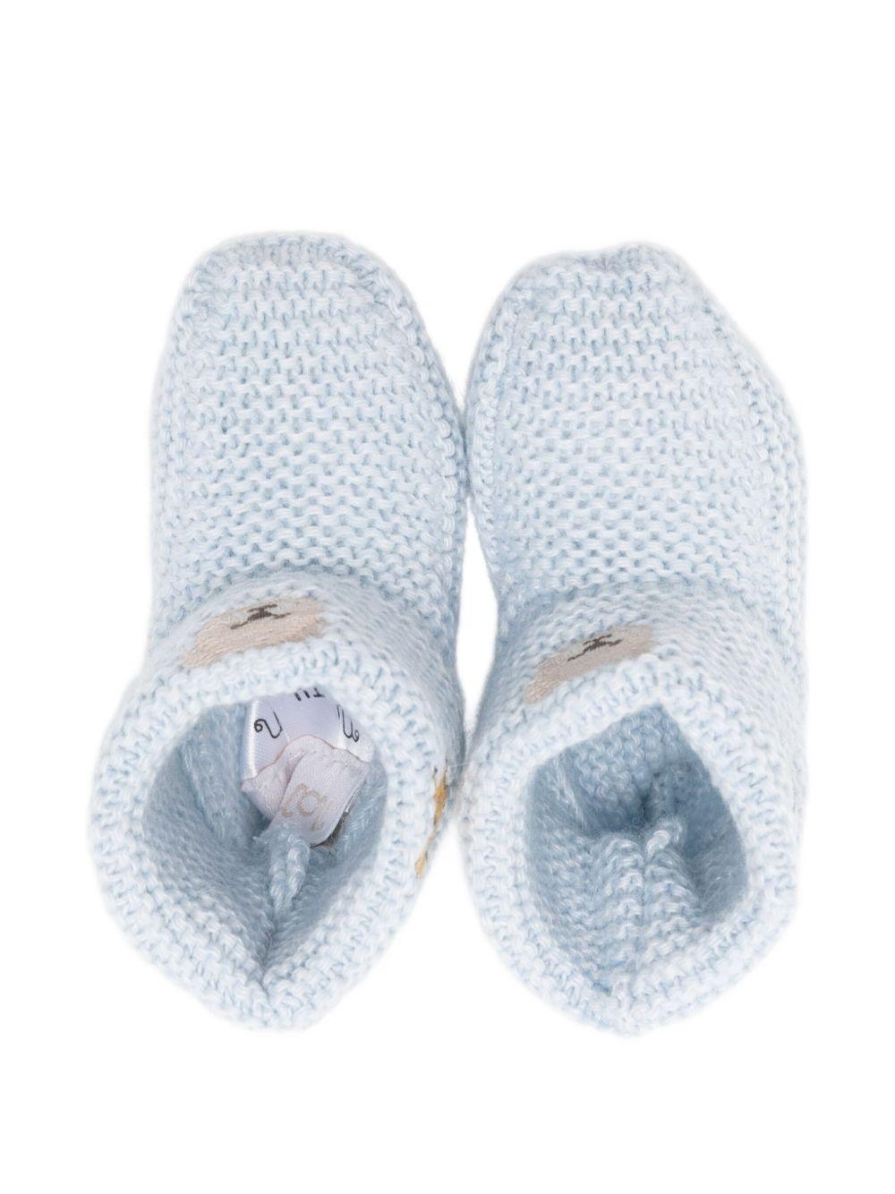 Slippers azzurre con ricamo I25013 AZZURRO NANAN KIDS