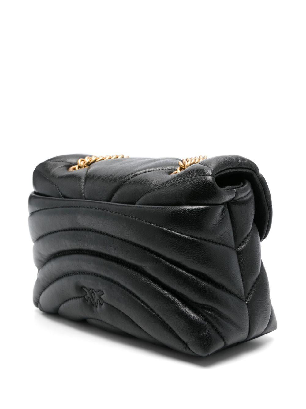 Borsa a Ttracolla Mini Trapuntata in Pelle Nera 100039A1EX Z99Q PINKO