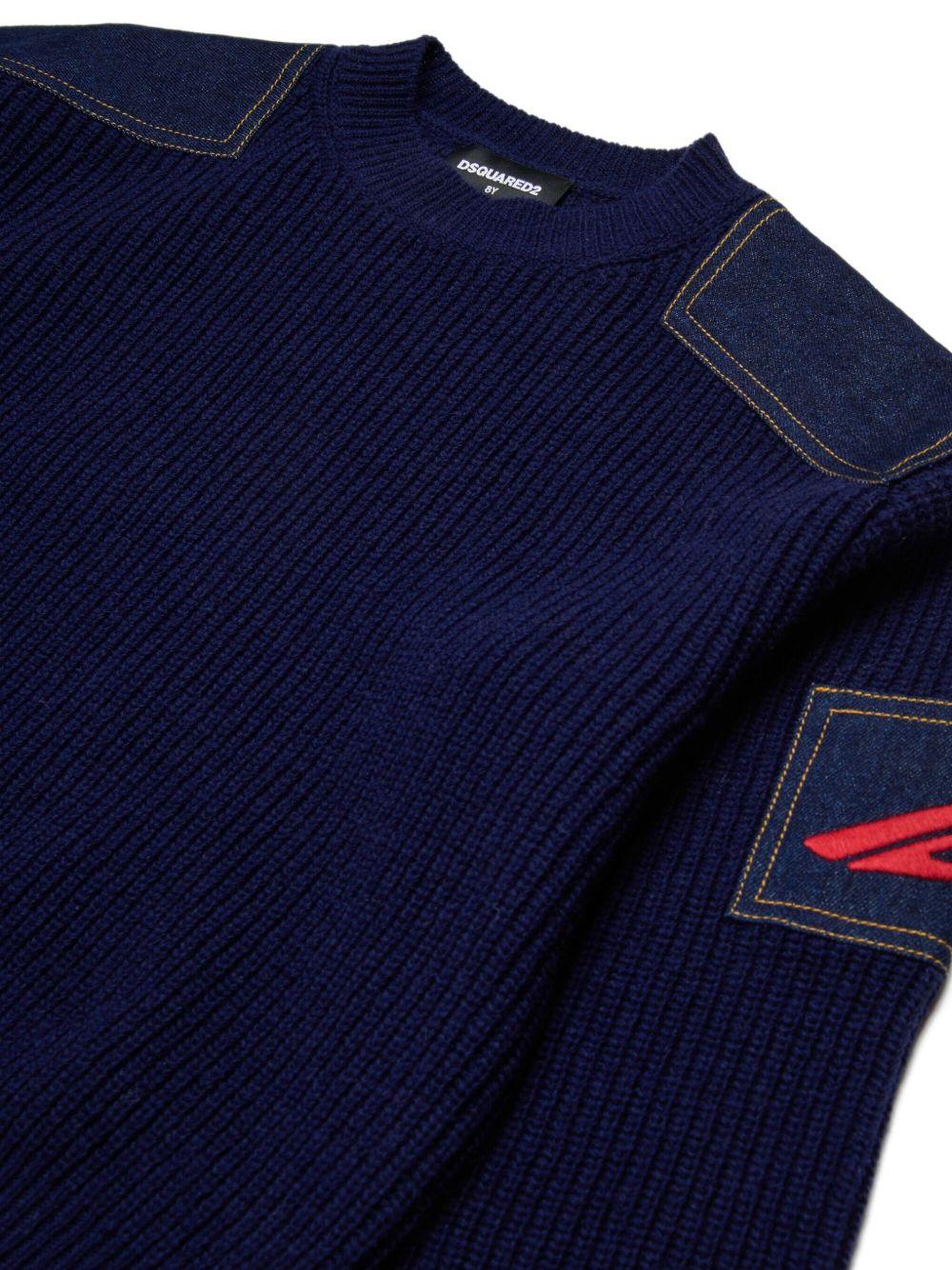Maglione in Lana con Logo Laterale DQ3132D0AAZ DQ883 DSQUARED KIDS