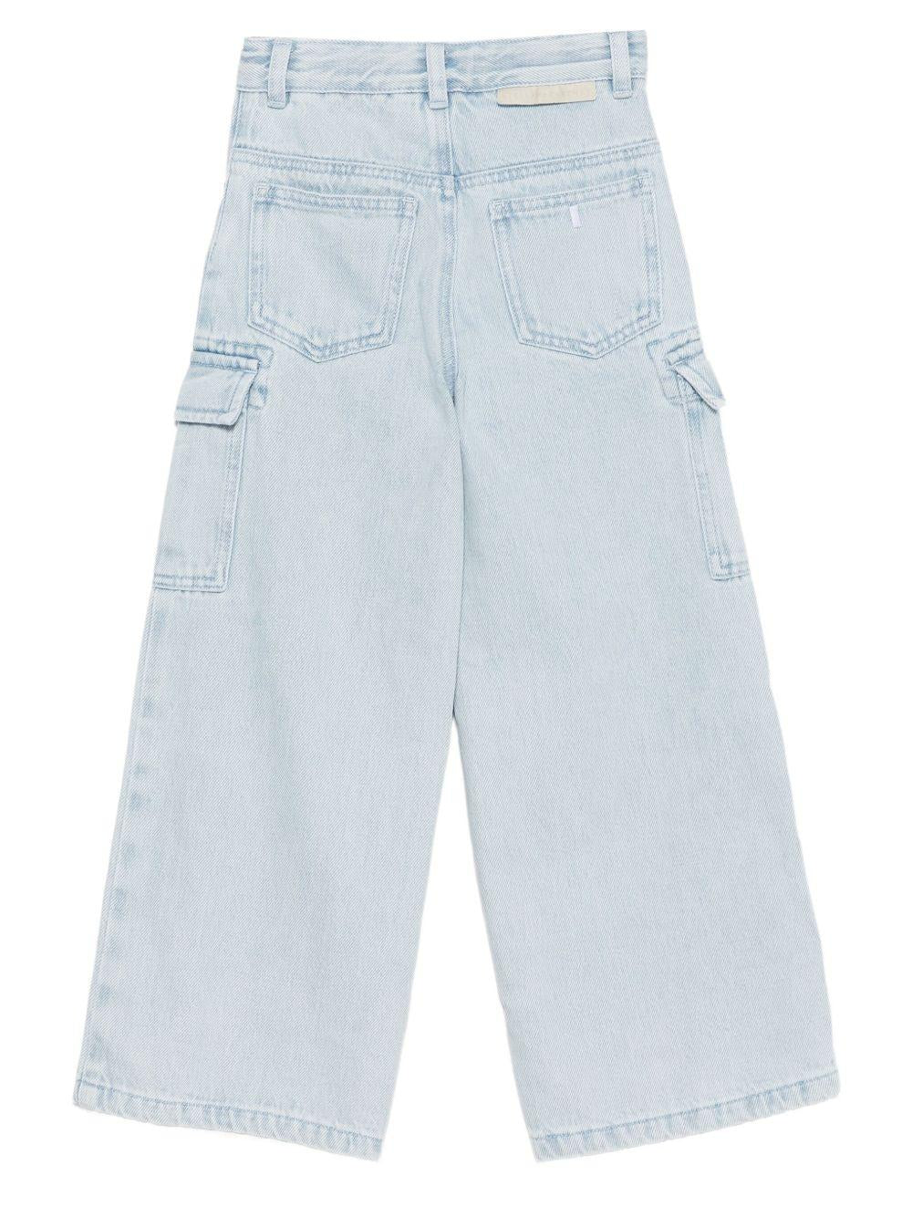 Pantaloni Cargo Azzurri per Bambini con Zip TX6D30Z0746 600 STELLA MCCARTNEY KIDS