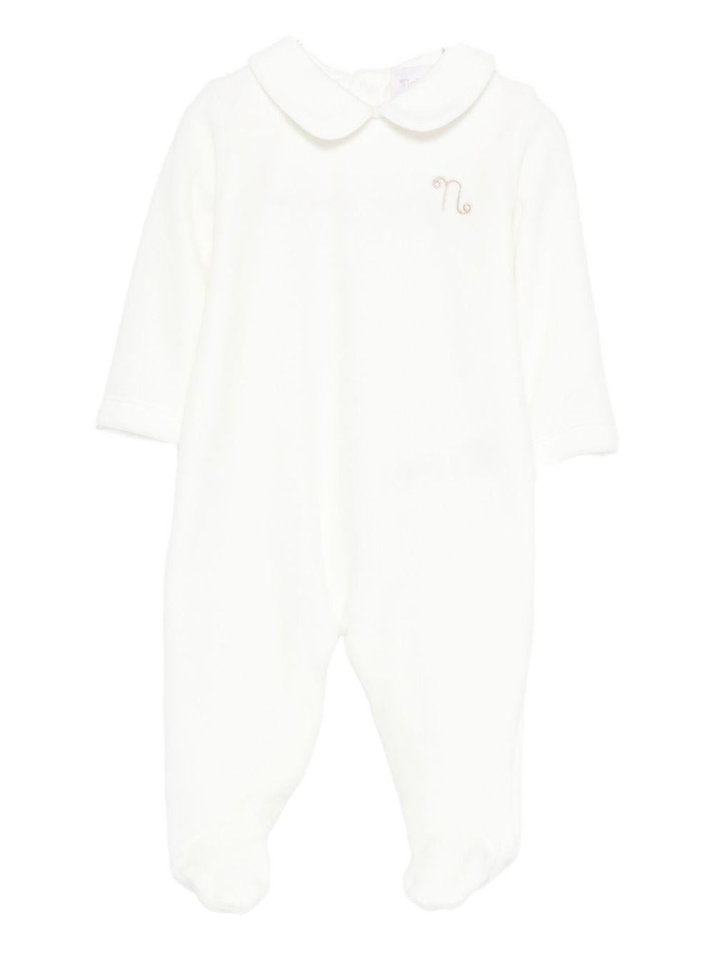 Tutina con logo ricamato CON0490 BIANCO NANAN KIDS