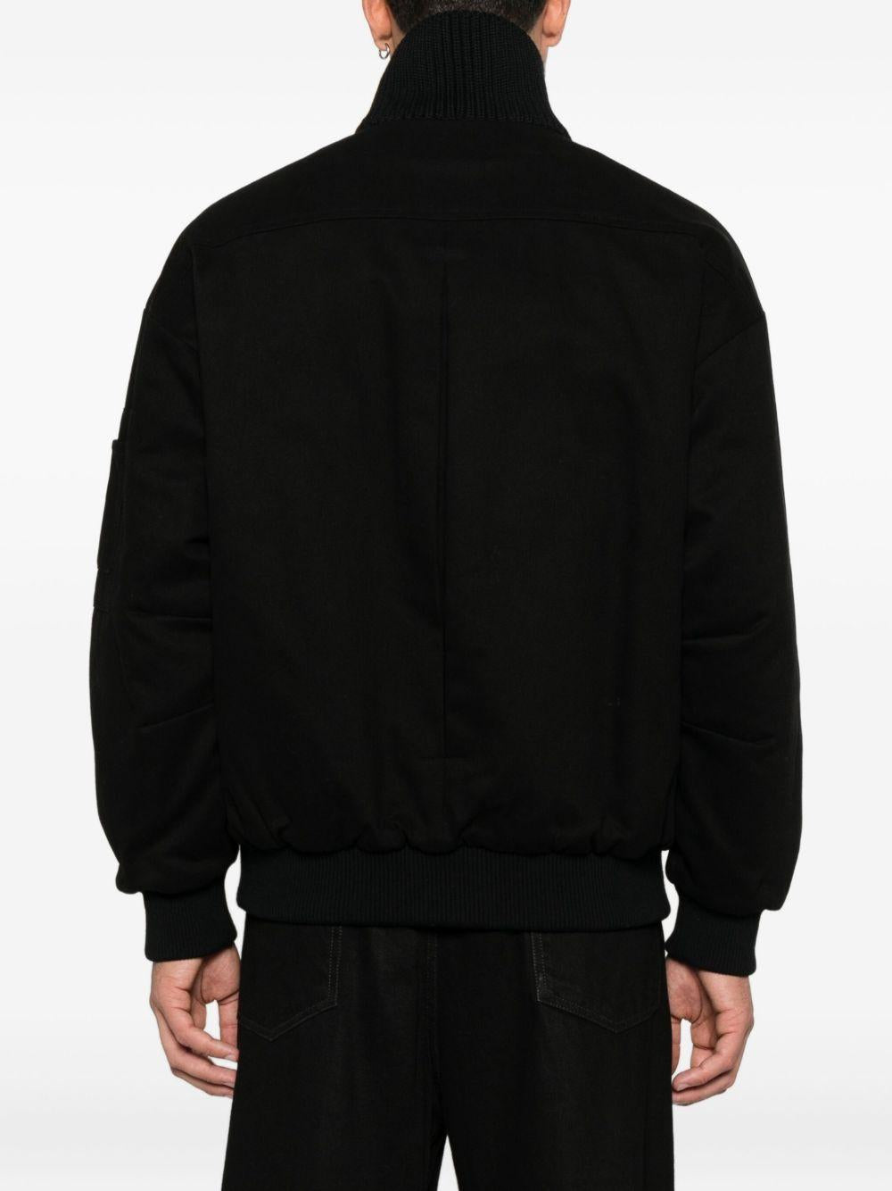 Giacca nera a coste con chiusura con zip 5O0337A686 K103 PATRIZIA PEPE