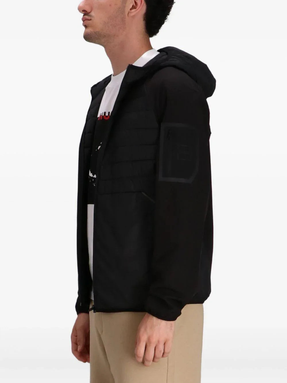 Giacca Imbottita con Cappuccio Nera - Preludio Moda