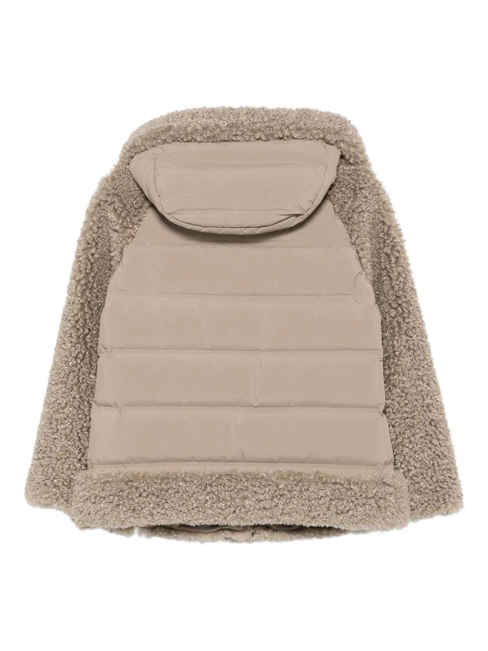 Giacca imbottita tabacco con cappuccio e bottoni - Preludio Moda