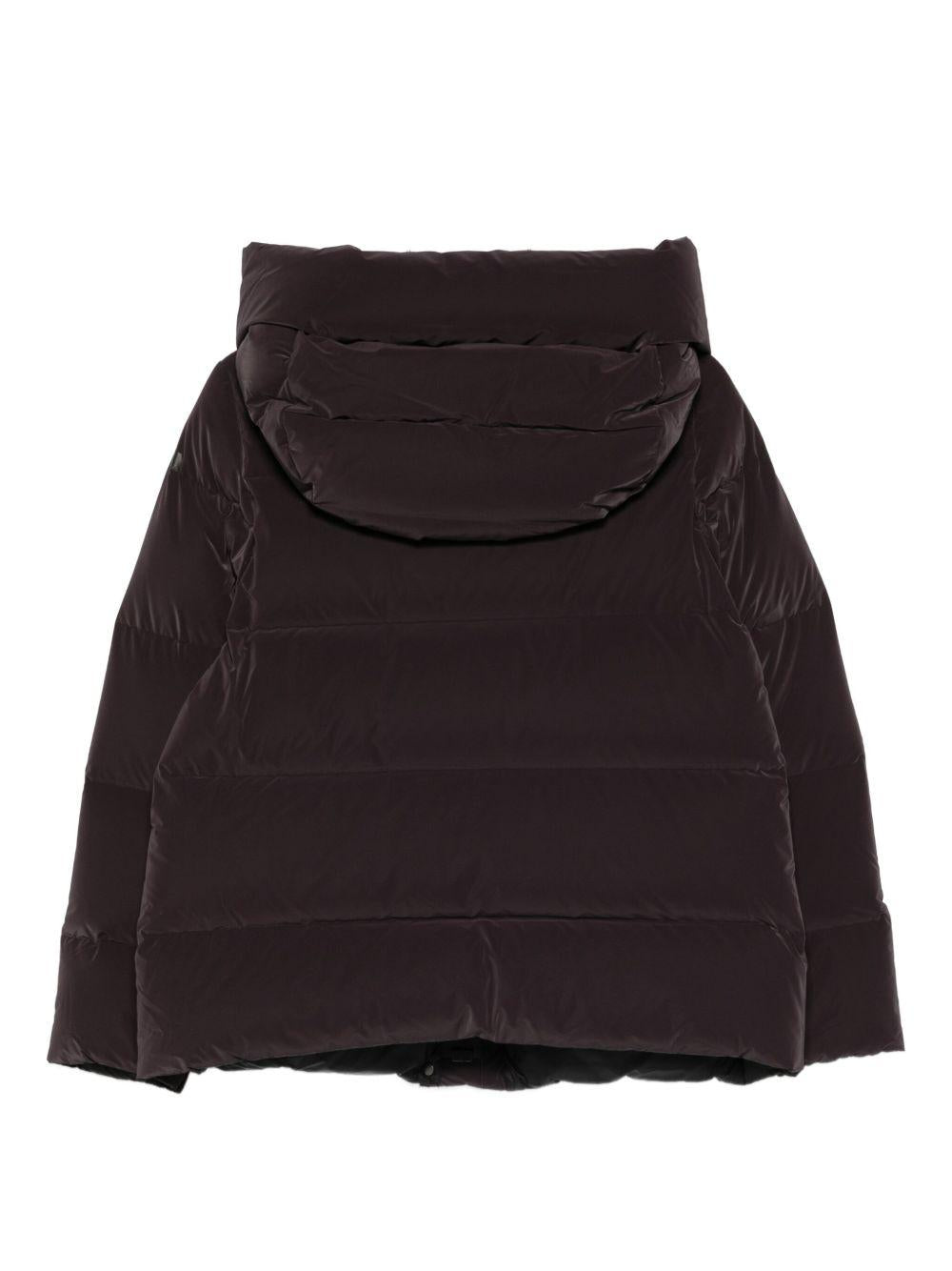 Giacca trapuntata bordeaux con cappuccio W25544 73 RRD