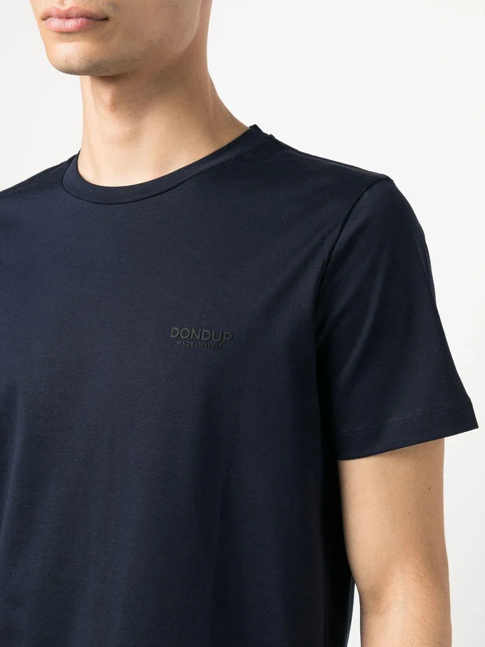 T-shirt a Maniche Corte con Logo Ricamato - Preludio Moda