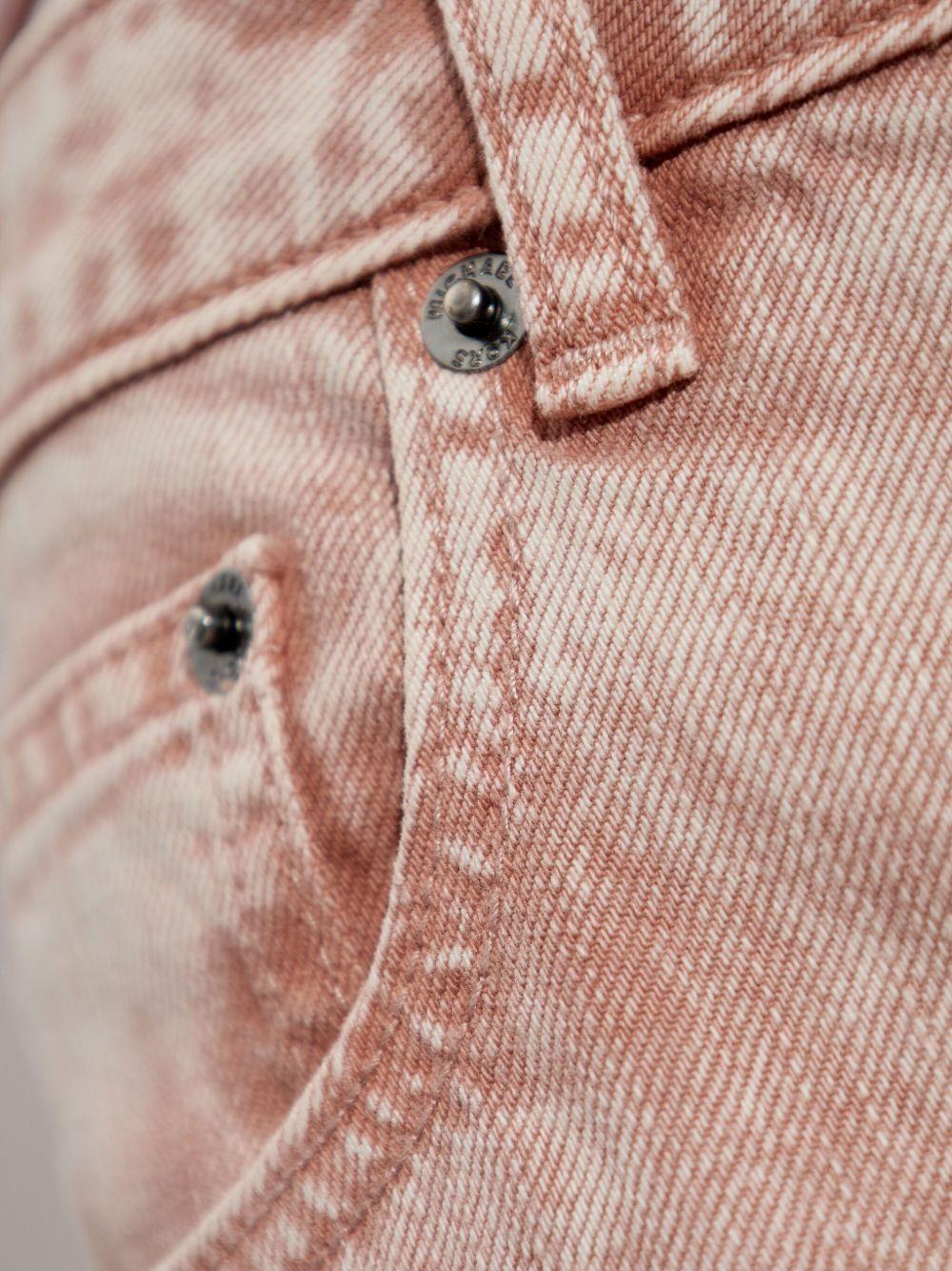 Jeans rosa tie-dye a gamba ampia