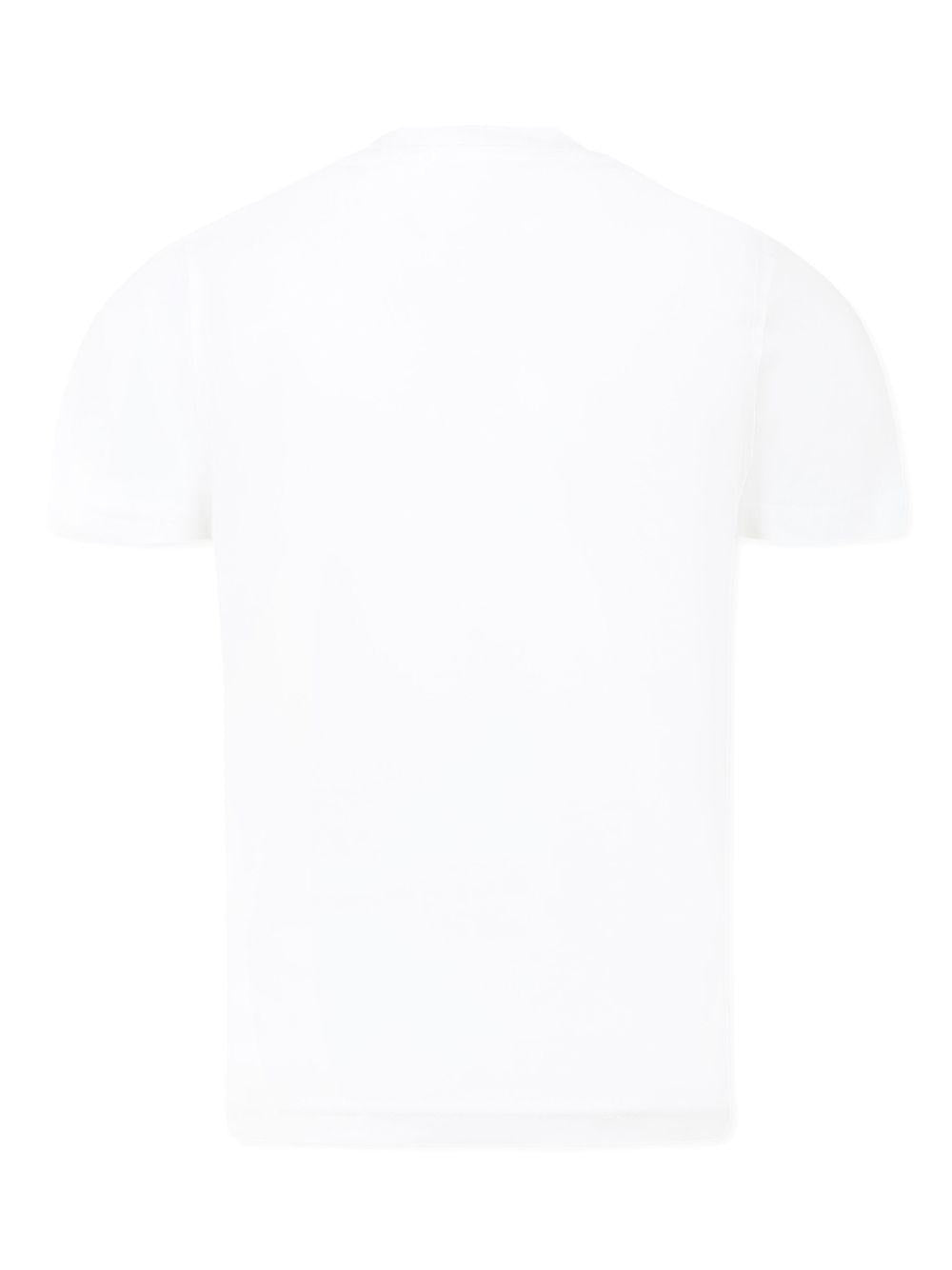 T-shirt bianca ricamo D