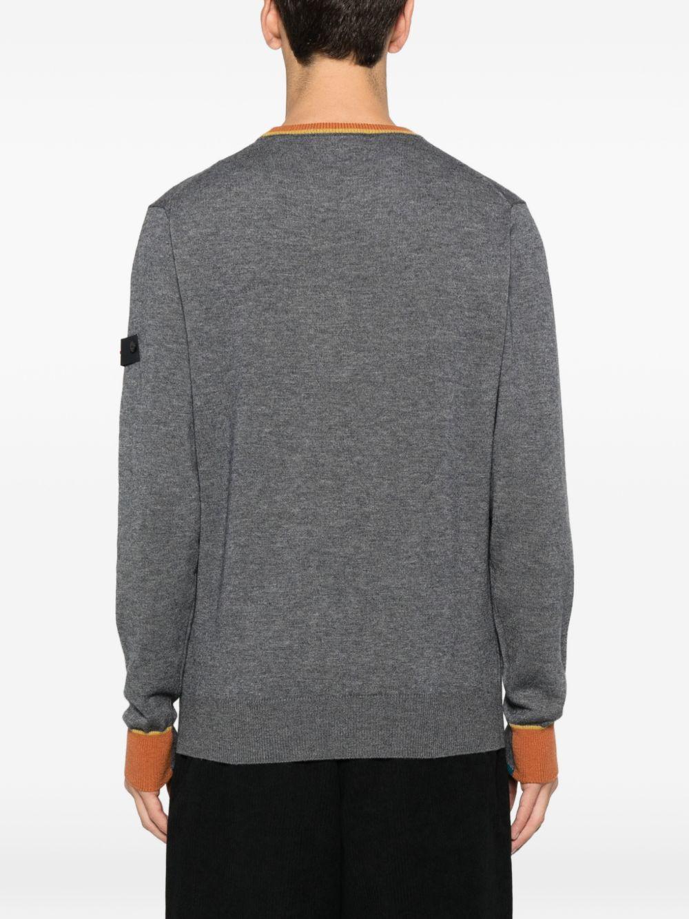 Maglione grigio Marlon 04 a collo giro con polsini a coste PEU569399011947 777MG PEUTEREY