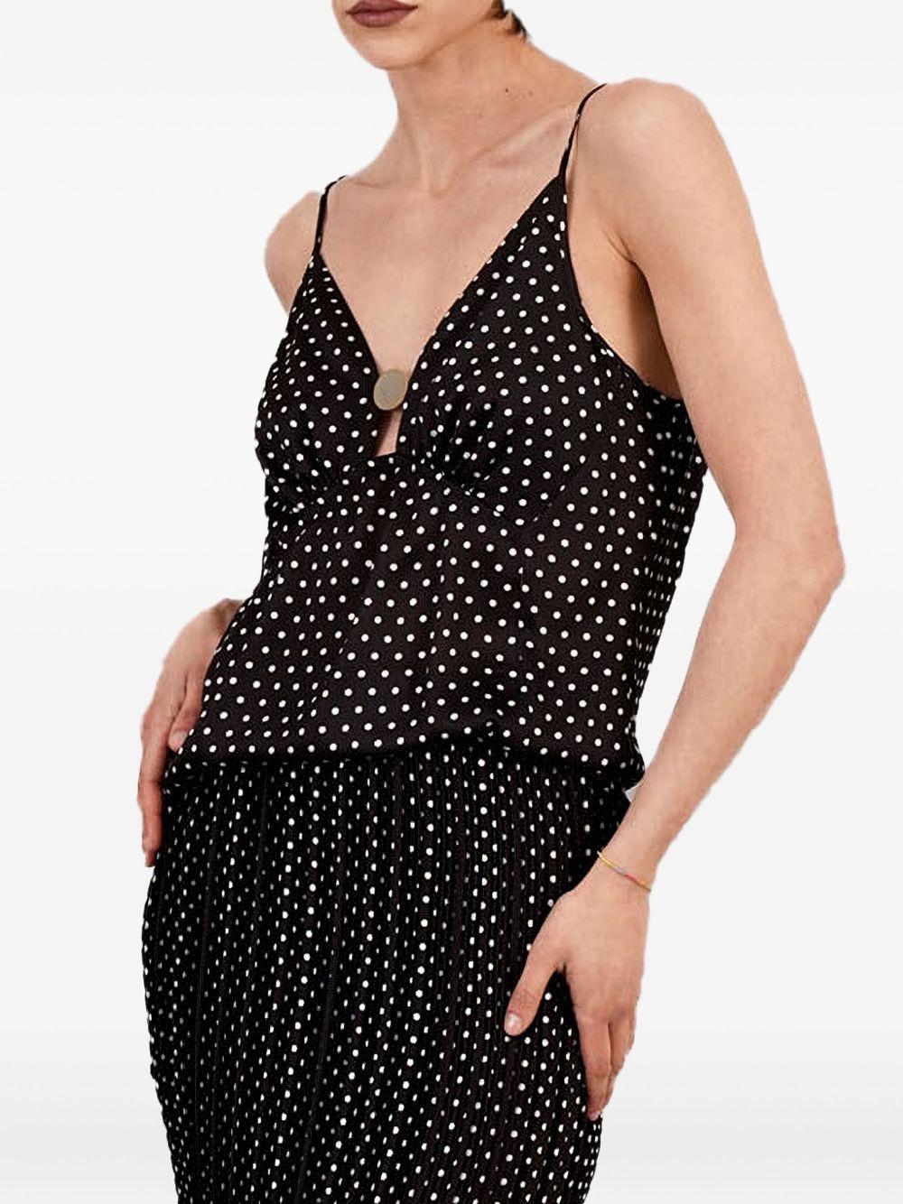 Top nero fantasia pois P25CPTO00401 V0003 SIMONA CORSELLINI