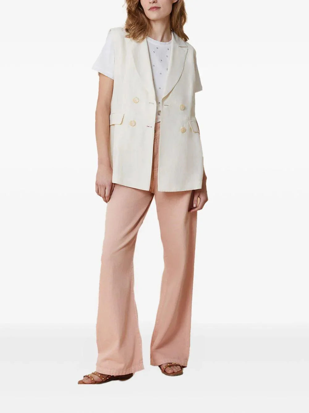 Gilet Cris avorio doppiopetto - Preludio Moda