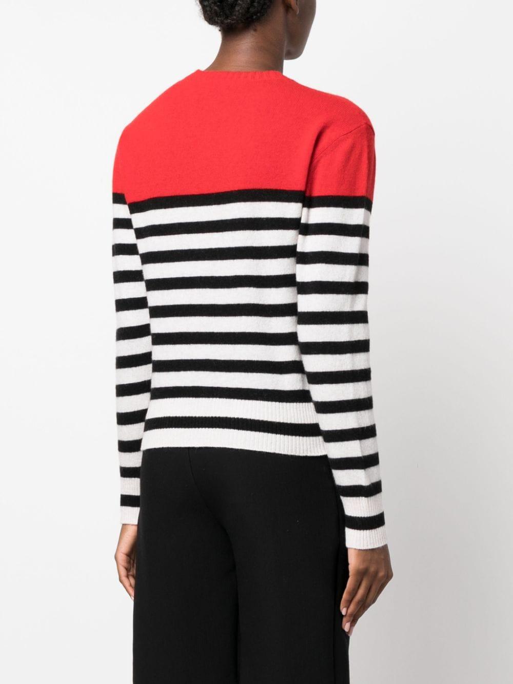 Maglione heart con righe orizzontali