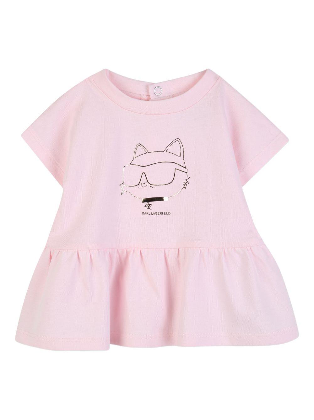 Completo con abito e leggings Z31044 S51 KARL LAGERFELD KIDS