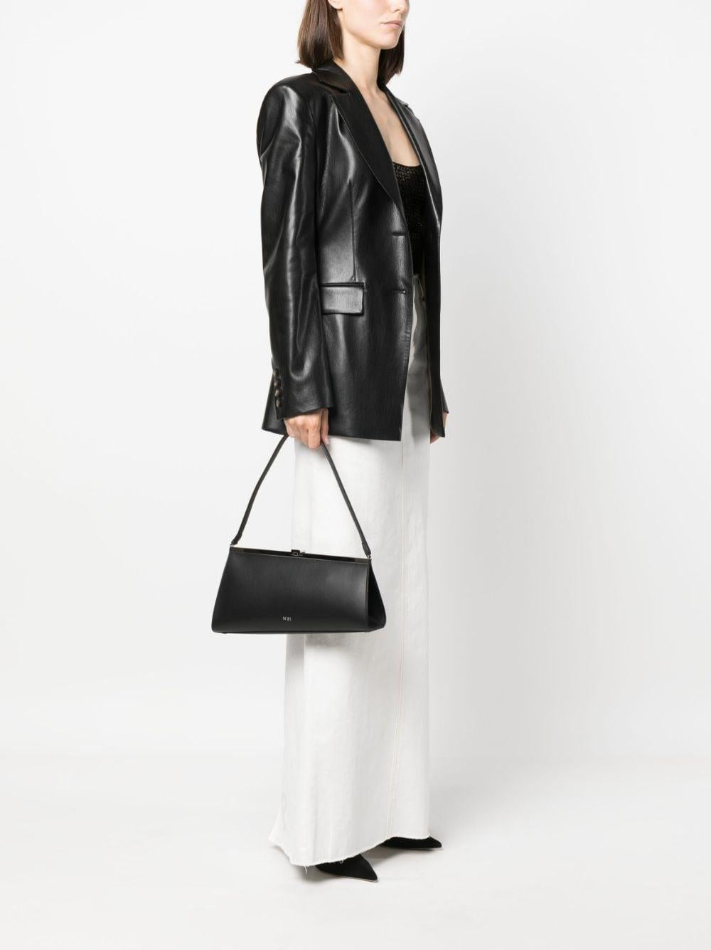 Borsa obliqua nera in pelle 23EBS0954NP02 NERO N21