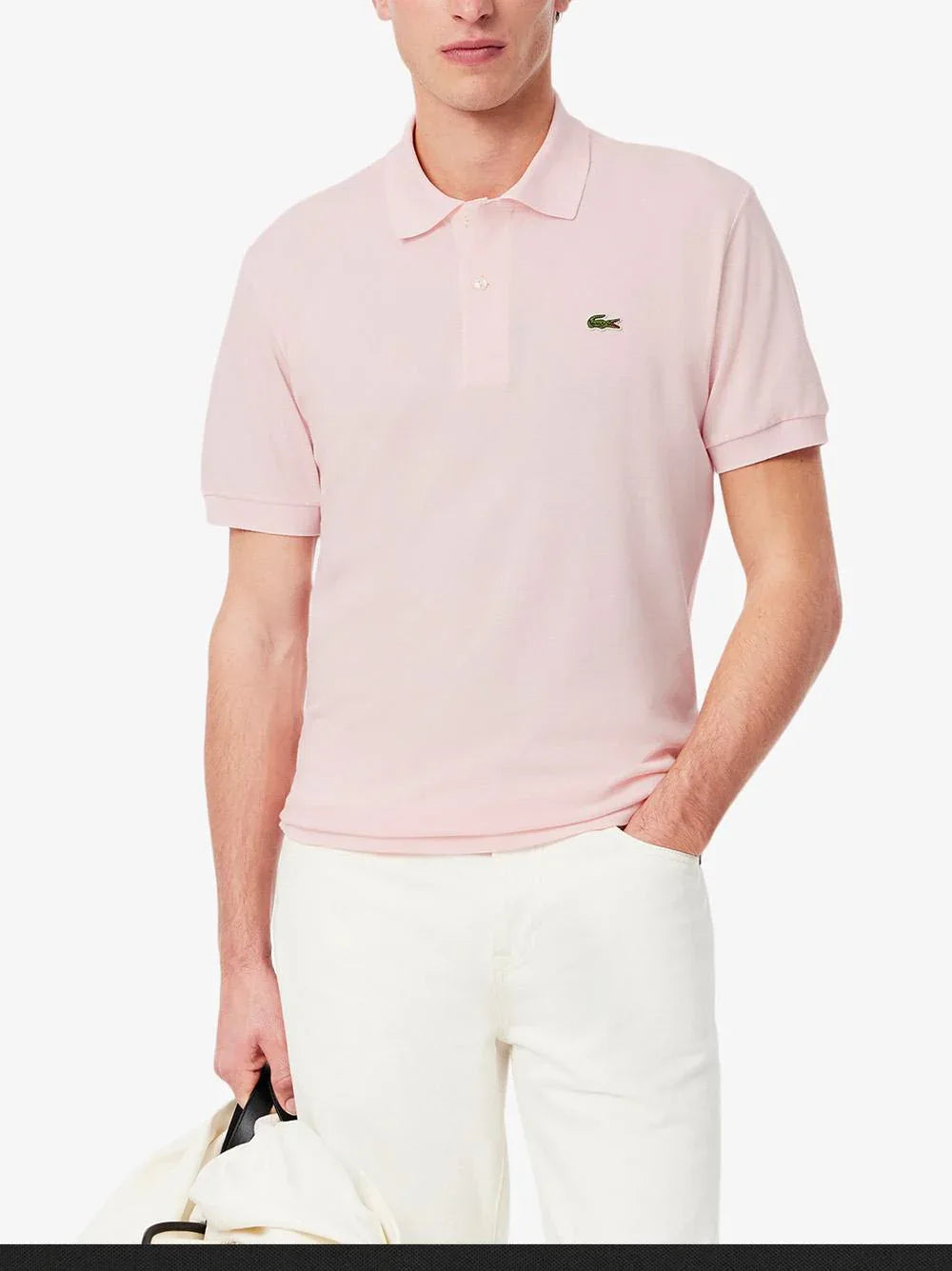 Polo rosa logo ricamo - Preludio Moda