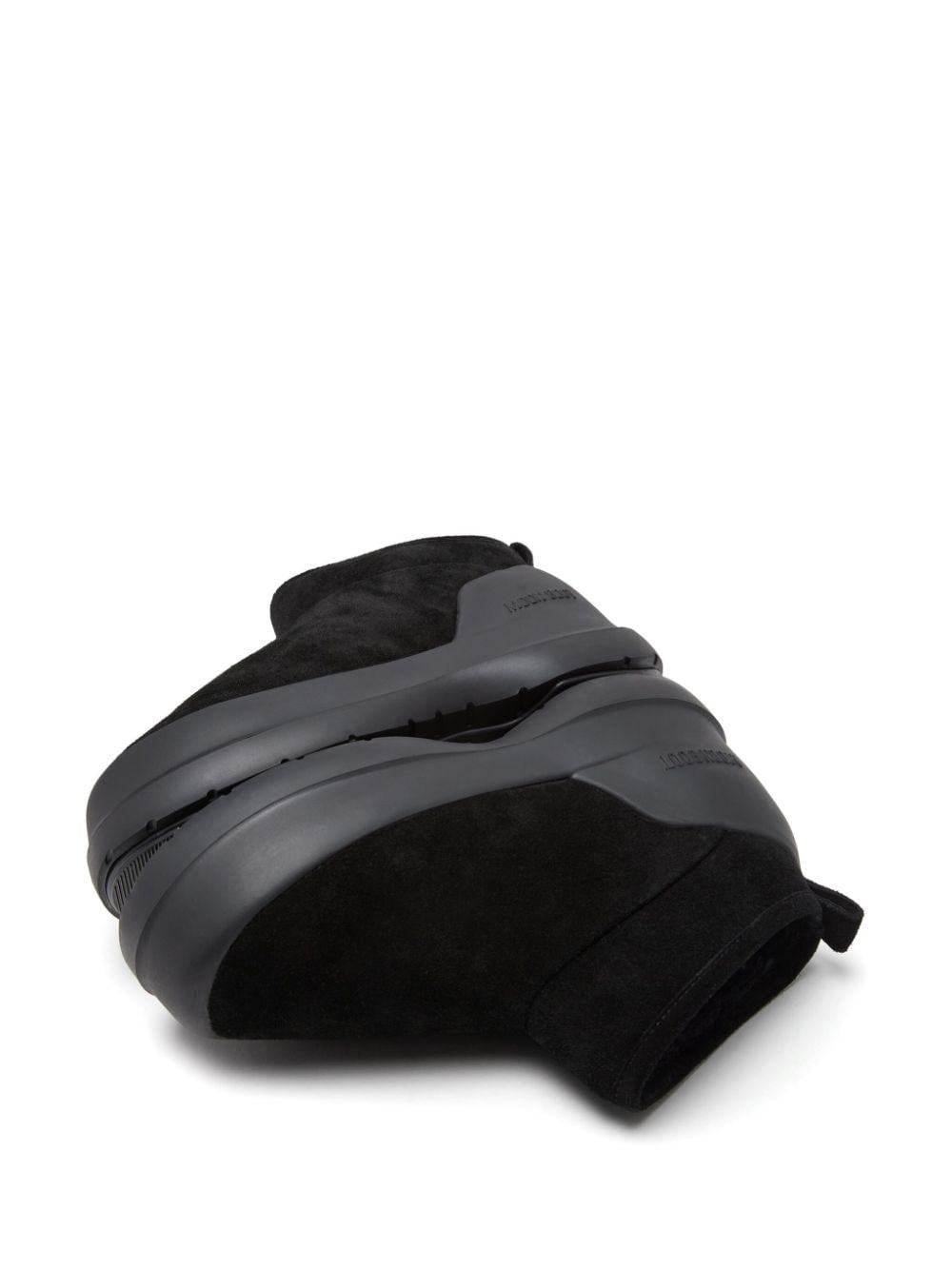 STIVALE LUNA LOW NERO IN PELLE SCAMOSCIATA 80D2480040 N001 MOON BOOT