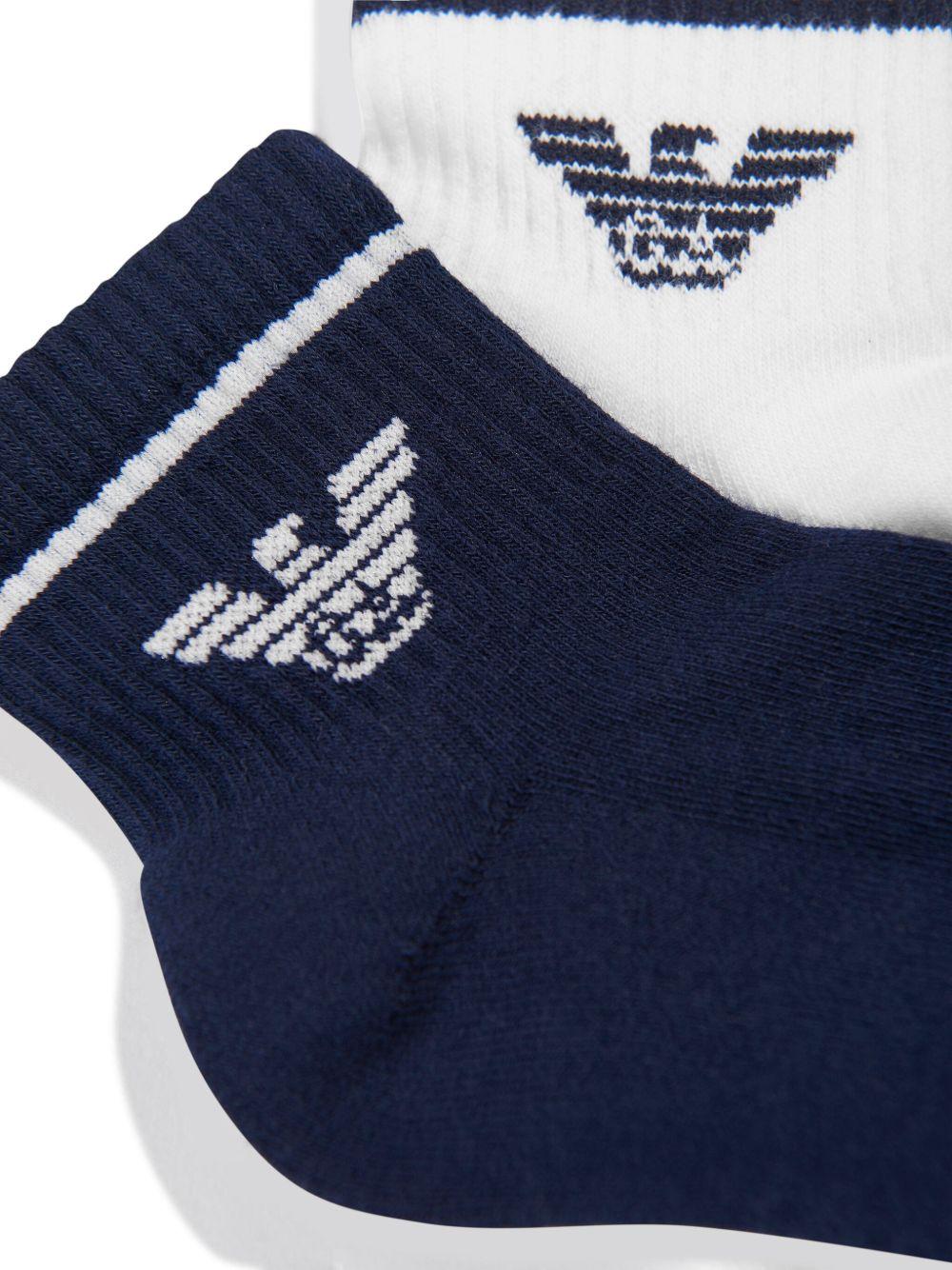 Calzini (2pack) bianco e blu 4065003F651 01736 EMPORIO ARMANI KIDS