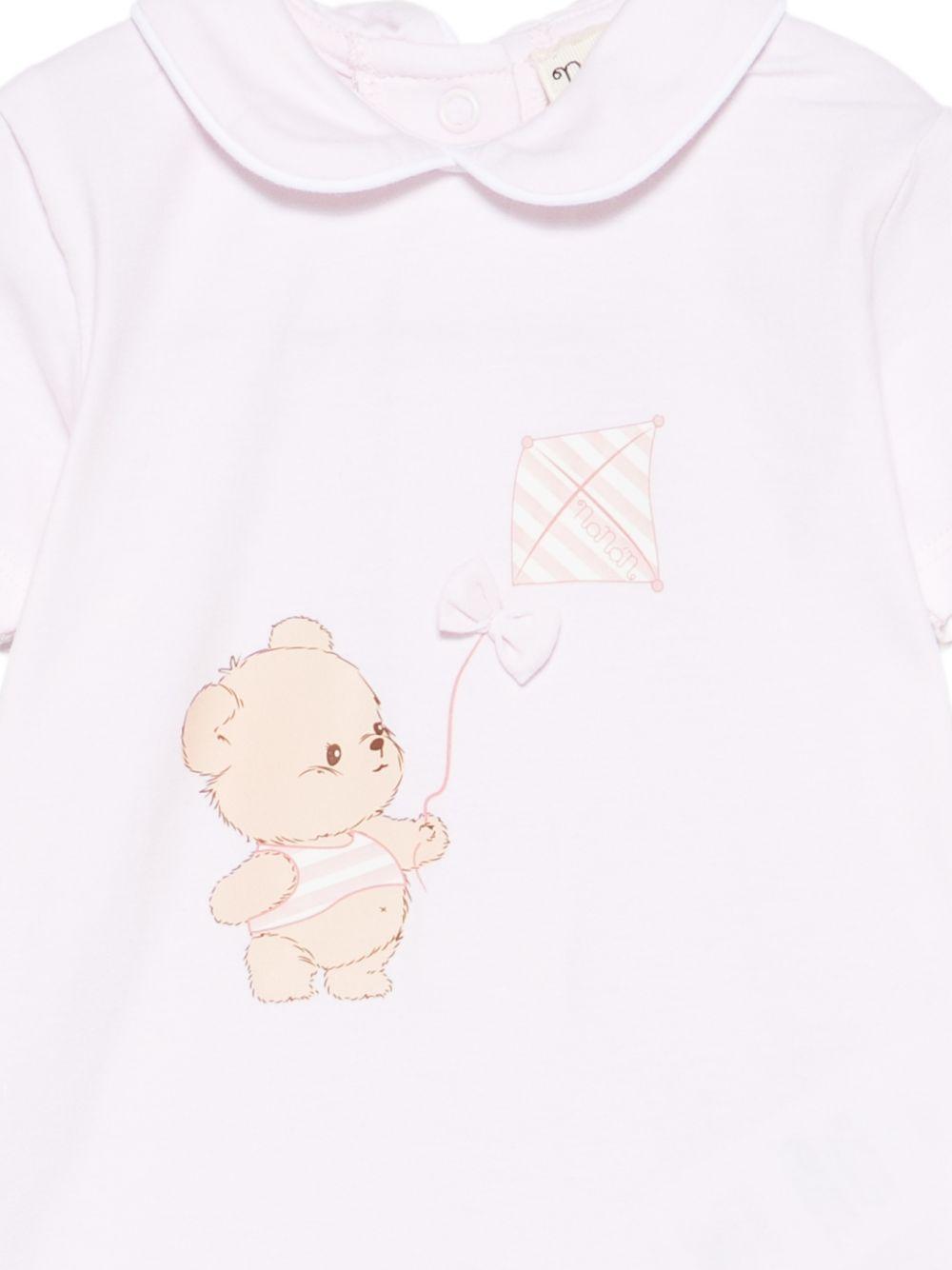 Tutina in cotone con colletto E26013 ROSA NANAN KIDS