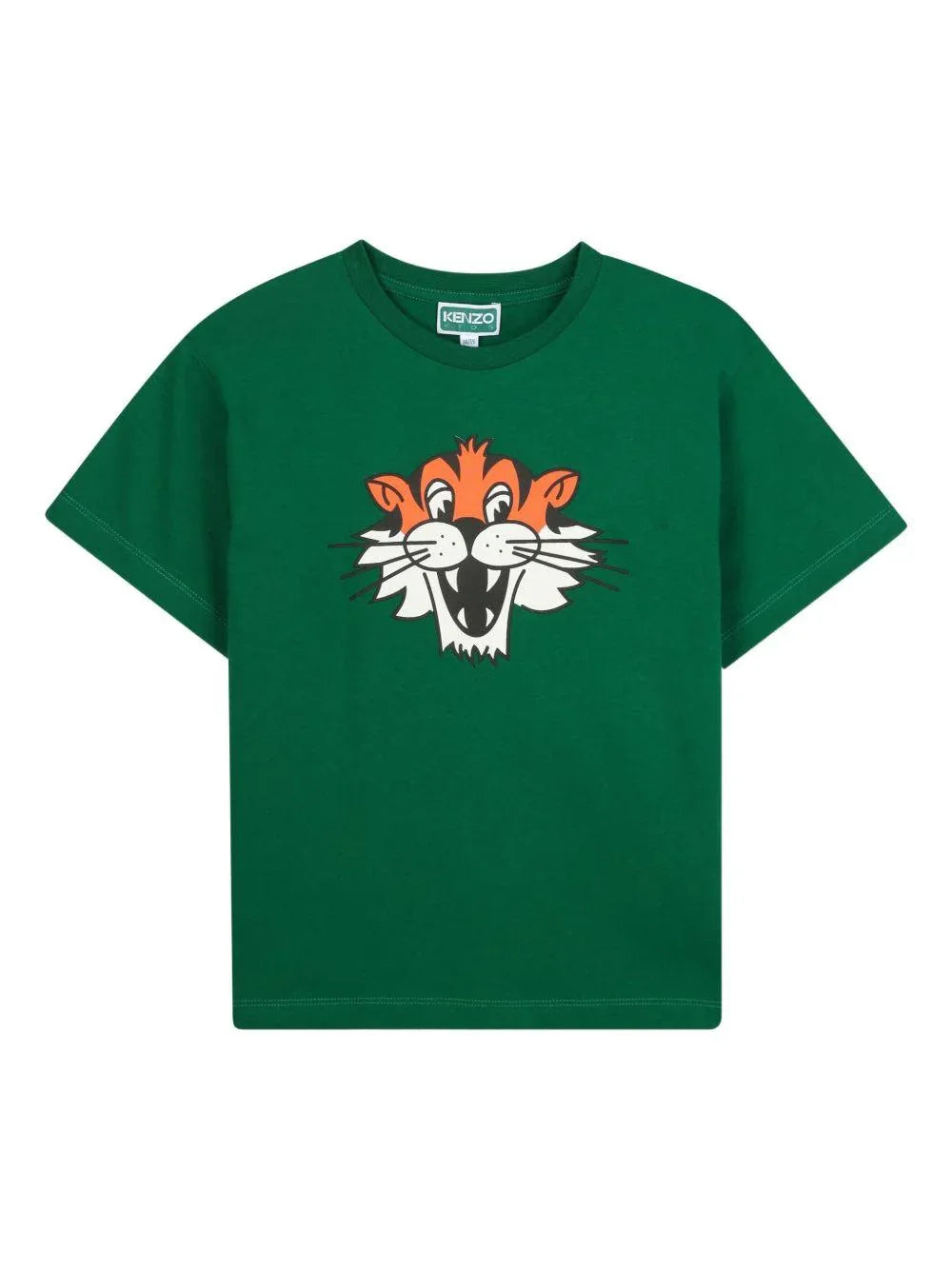 T-shirt verde con grafica Tiger - Preludio Moda