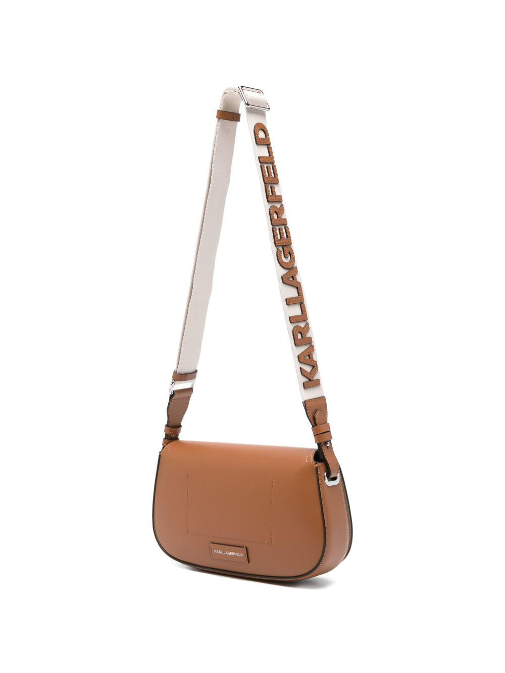 Borsa a spalla in pelle con dettaglio perforato B2W30015 5047 KARL LAGERFELD