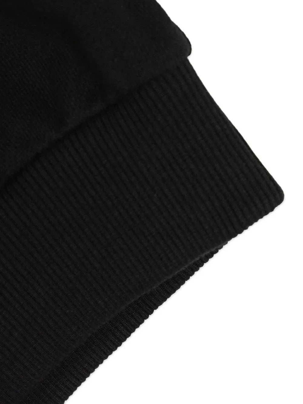 Felpa Nera con Logo Ricamato - Preludio Moda